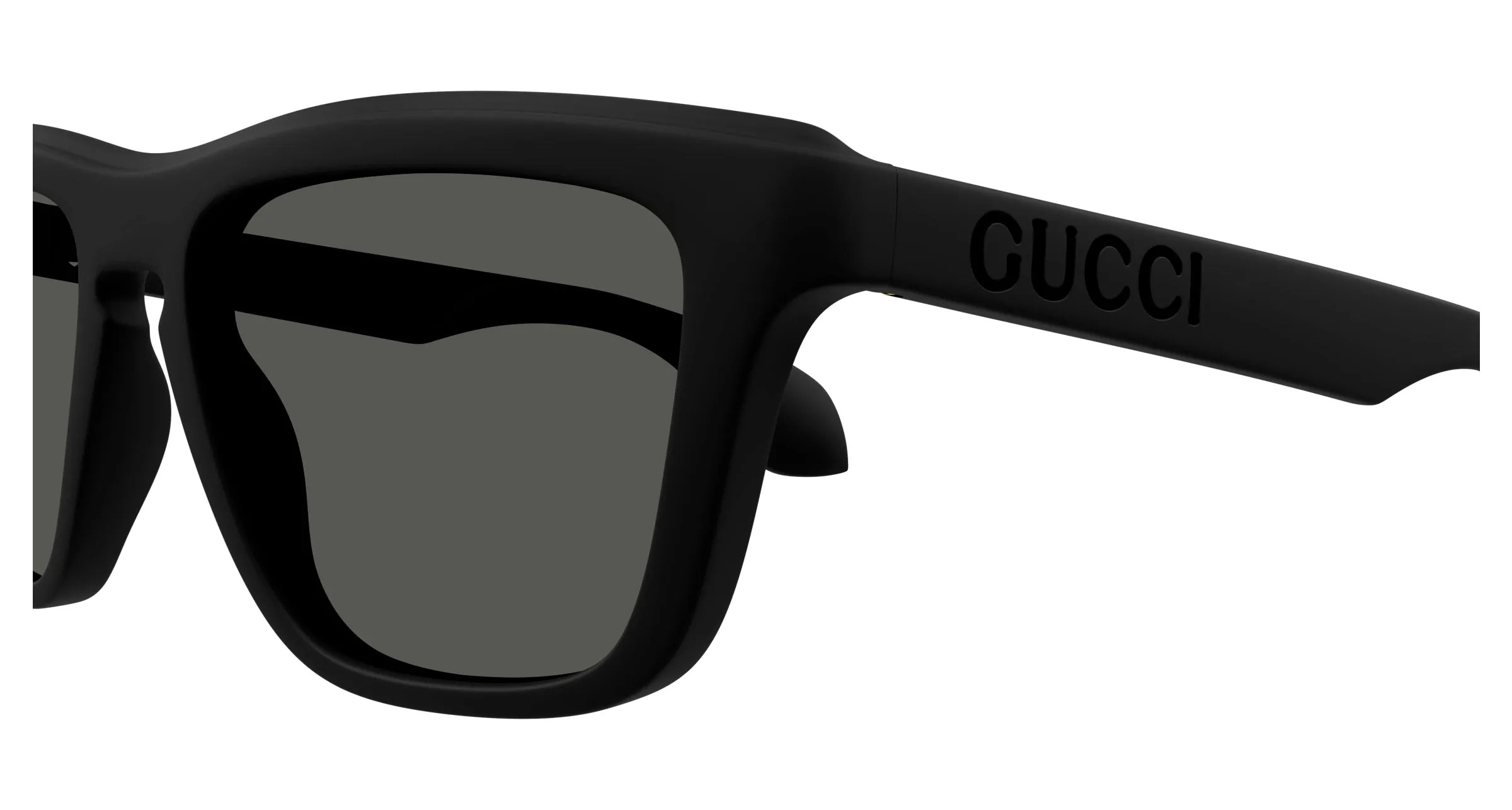 Gucci GG1571S 001 Occhiali da sole Iniettato Nero Grigio Squadrata - immagine 3