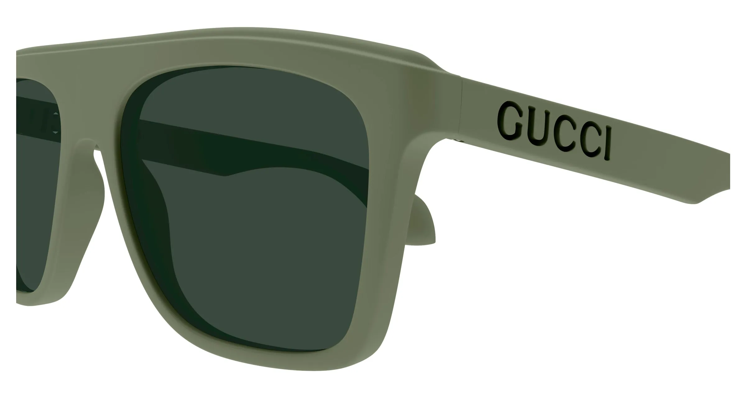 Gucci GG1570S 007 Occhiali da sole Iniettato Verde Verde Squadrata - immagine 3
