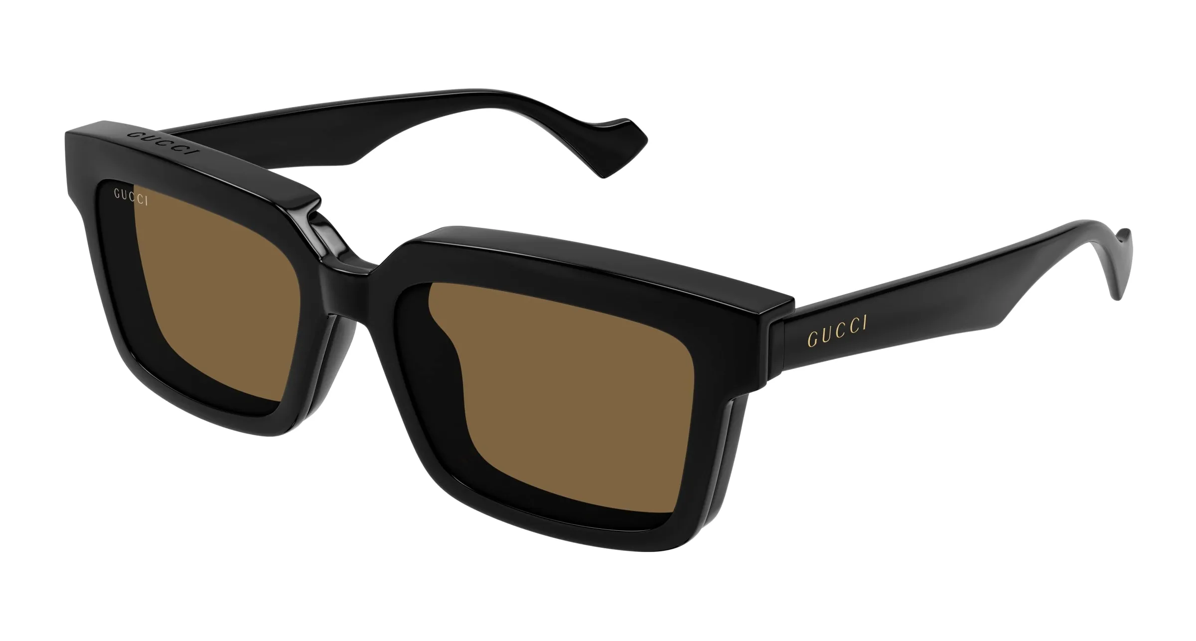 Gucci GG1543S 004 Occhiali da sole Iniettato Nero Trasparente Squadrata - immagine 1