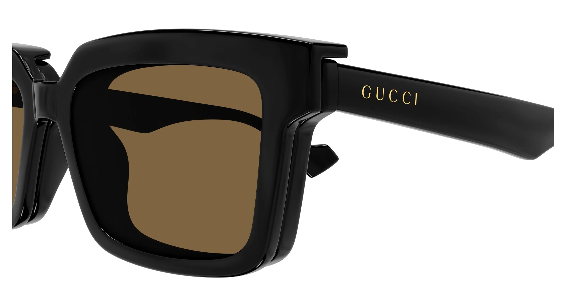 Gucci GG1543S 004 Occhiali da sole Iniettato Nero Trasparente Squadrata - immagine 3