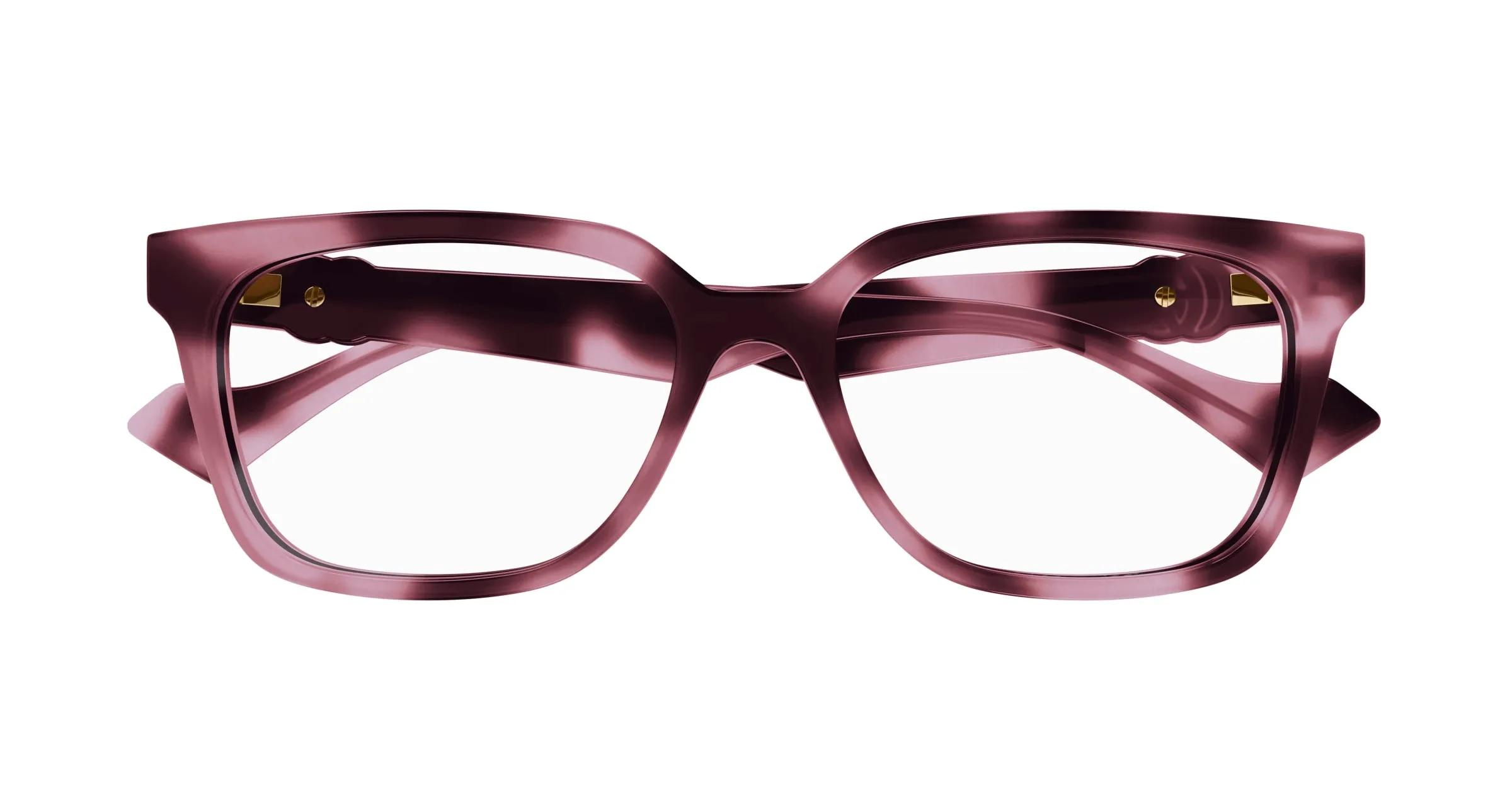 Gucci GG1537OK 004 Montature da vista Iniettato Rosa Trasparente Squadrata - immagine 2