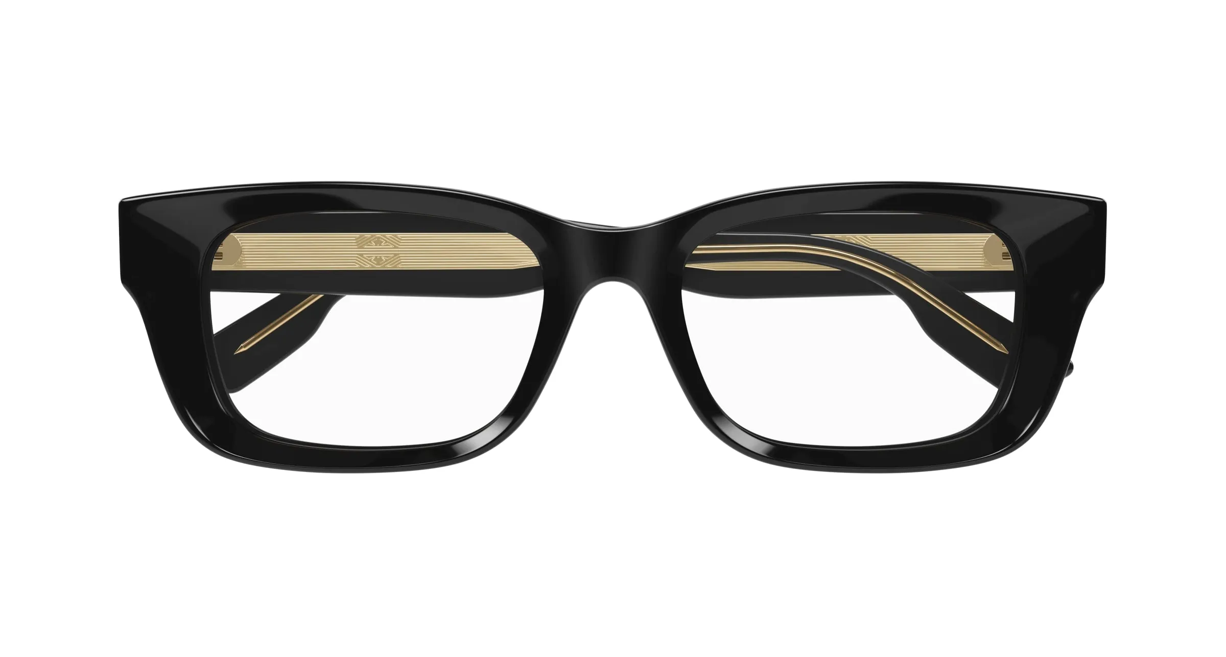 Gucci GG1533OA 001 Montature da vista Acetato Nero Trasparente Squadrata - immagine 2
