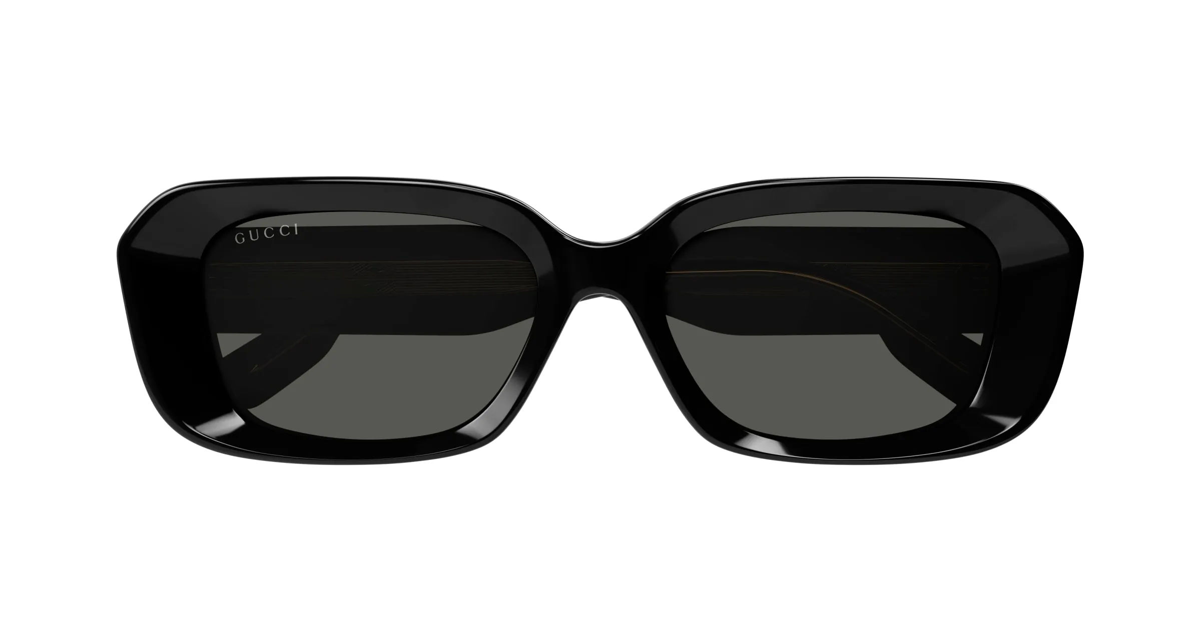 Gucci GG1531SK 001 Occhiali da sole Acetato Nero Grigio Squadrata - immagine 2