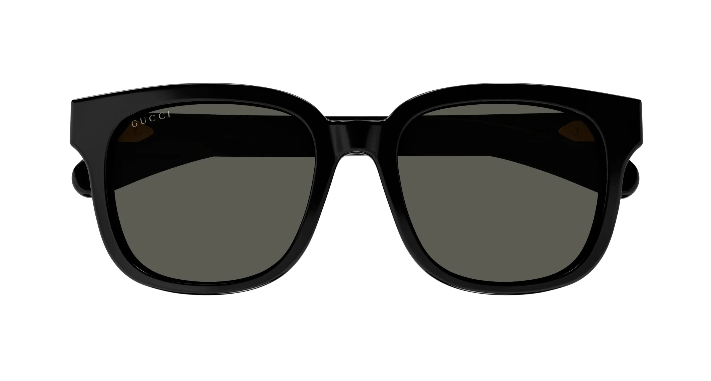Gucci GG1512SK 001 Occhiali da sole Acetato Nero Grigio Squadrata - immagine 2