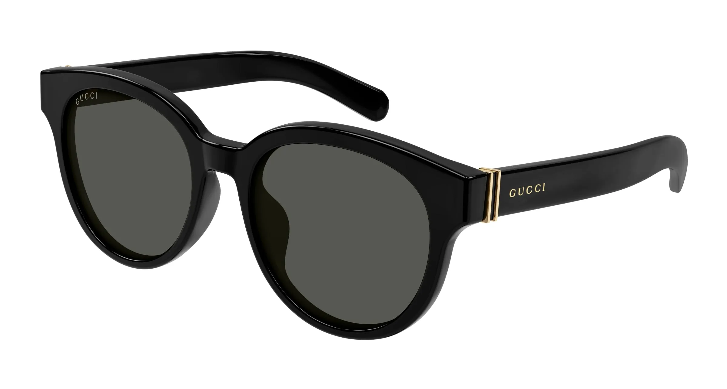 Gucci GG1511SK 001 Occhiali da sole Acetato Nero Grigio Rotonda - immagine 1