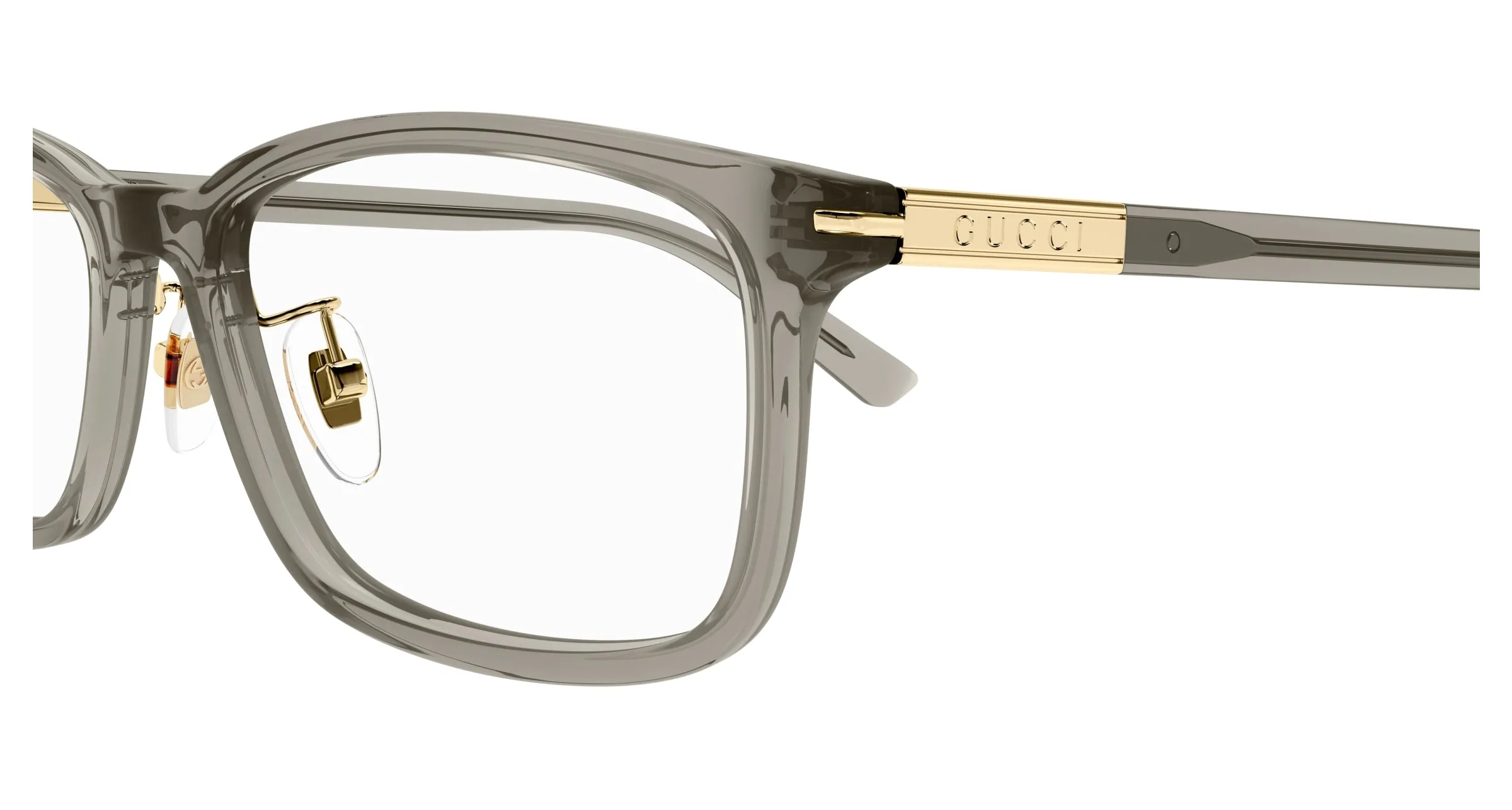 Gucci GG1506OJ 004 Montature da vista Acetato Marrone Trasparente Squadrata - immagine 3