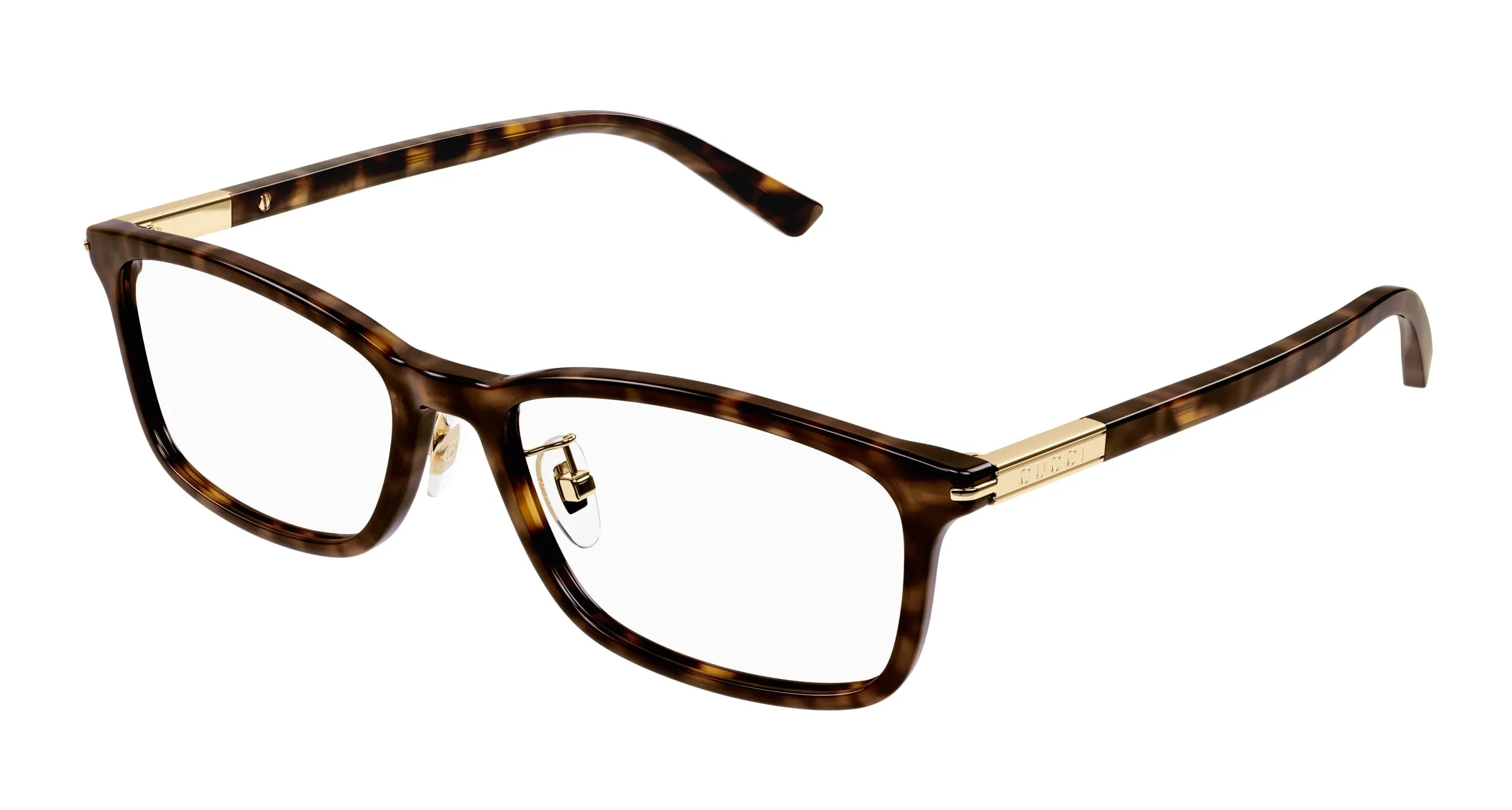Gucci GG1506OJ 002 Montature da vista Acetato Havana Trasparente Squadrata - immagine 1