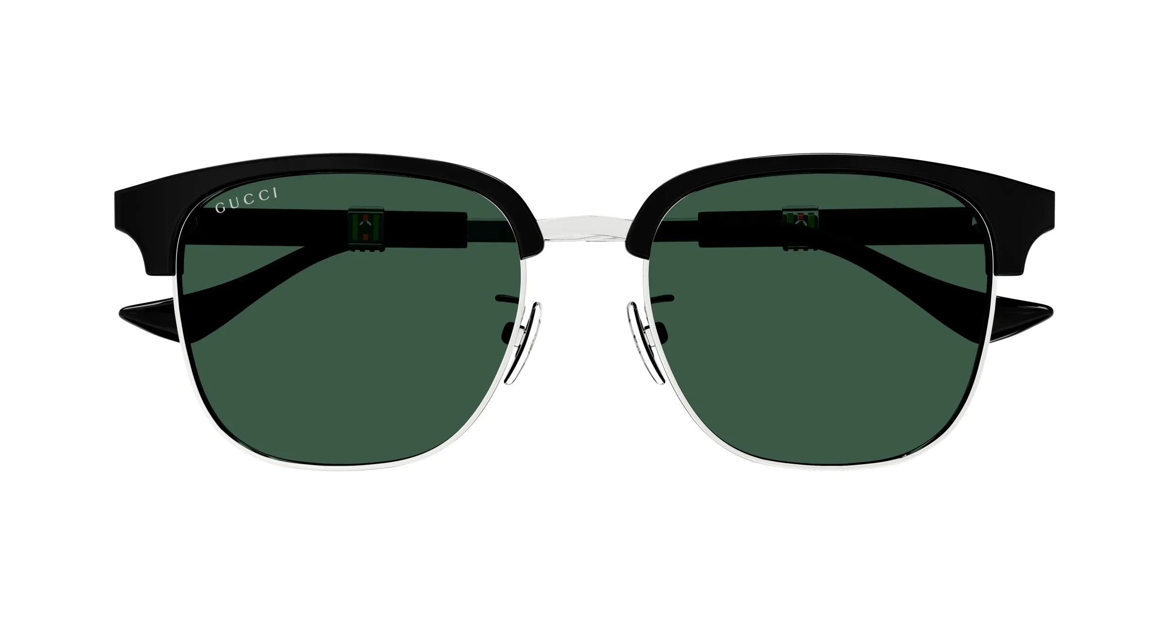 Gucci GG1499SK 004 Occhiali da sole Metallo Argento Verde Rotonda - immagine 2