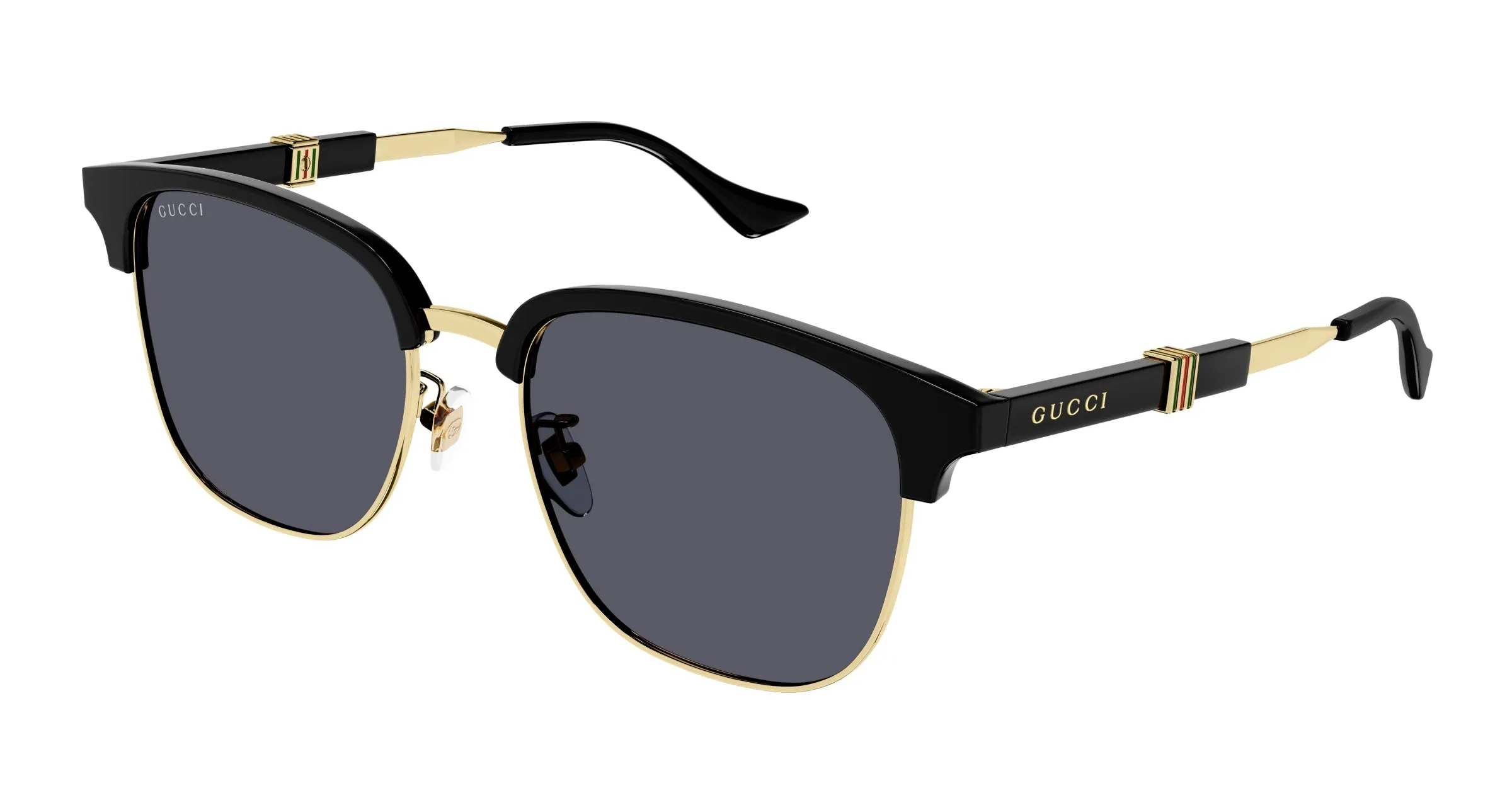 Gucci GG1499SK 001 Occhiali da sole Metallo Oro Grigio Rotonda - immagine 1