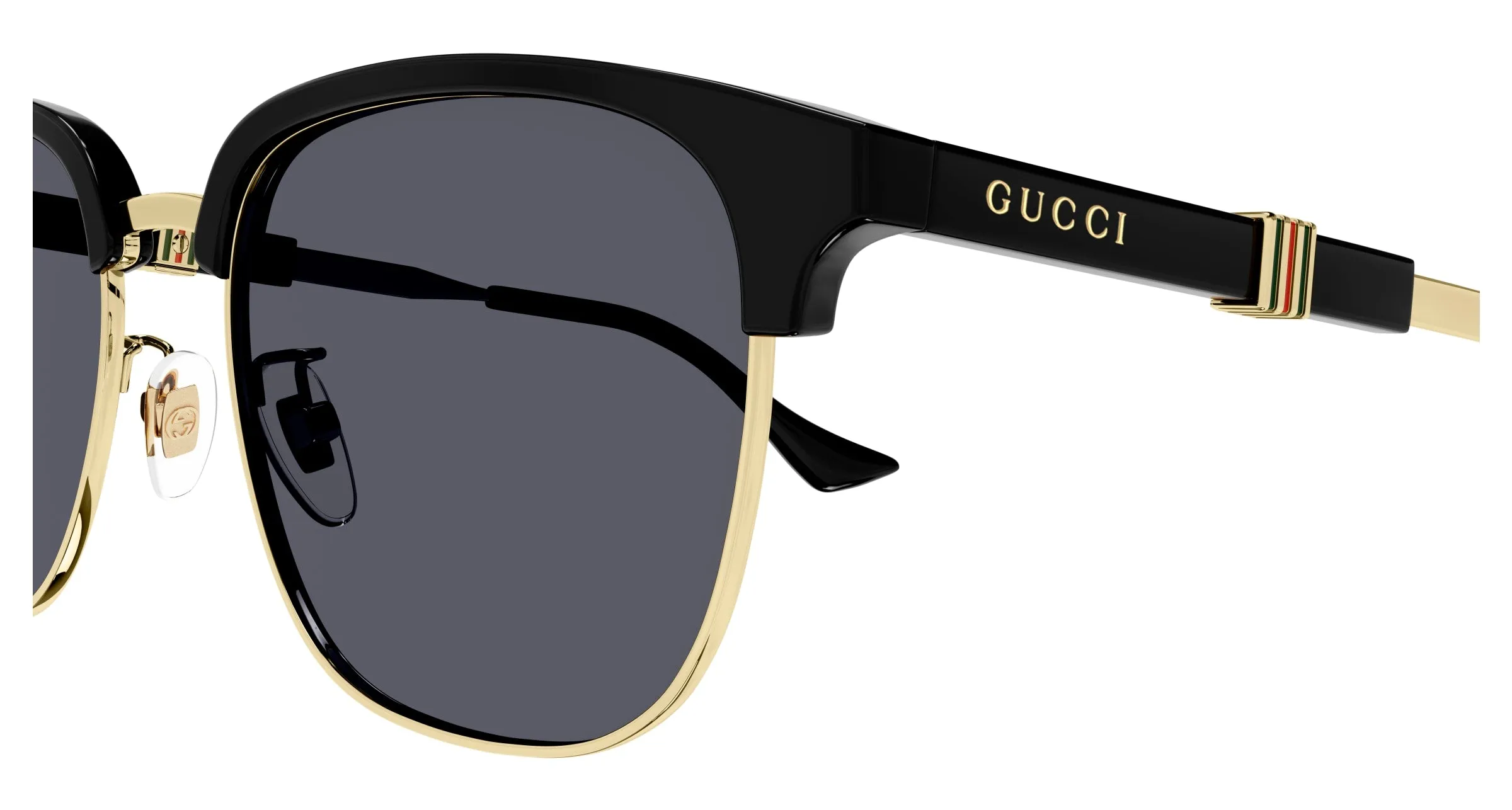 Gucci GG1499SK 001 Occhiali da sole Metallo Oro Grigio Rotonda - immagine 3