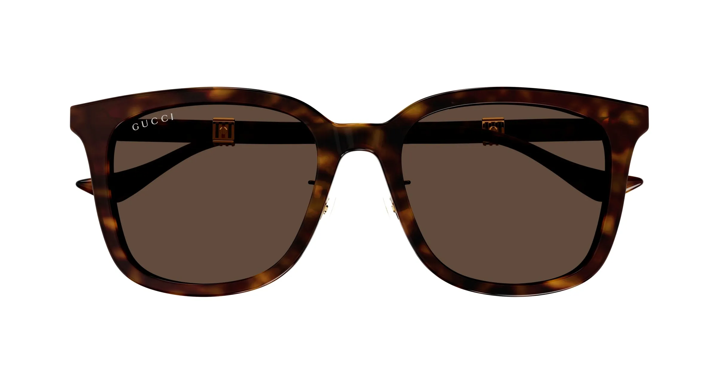 Gucci GG1498SK 002 Occhiali da sole Acetato Havana Marrone Squadrata - immagine 2