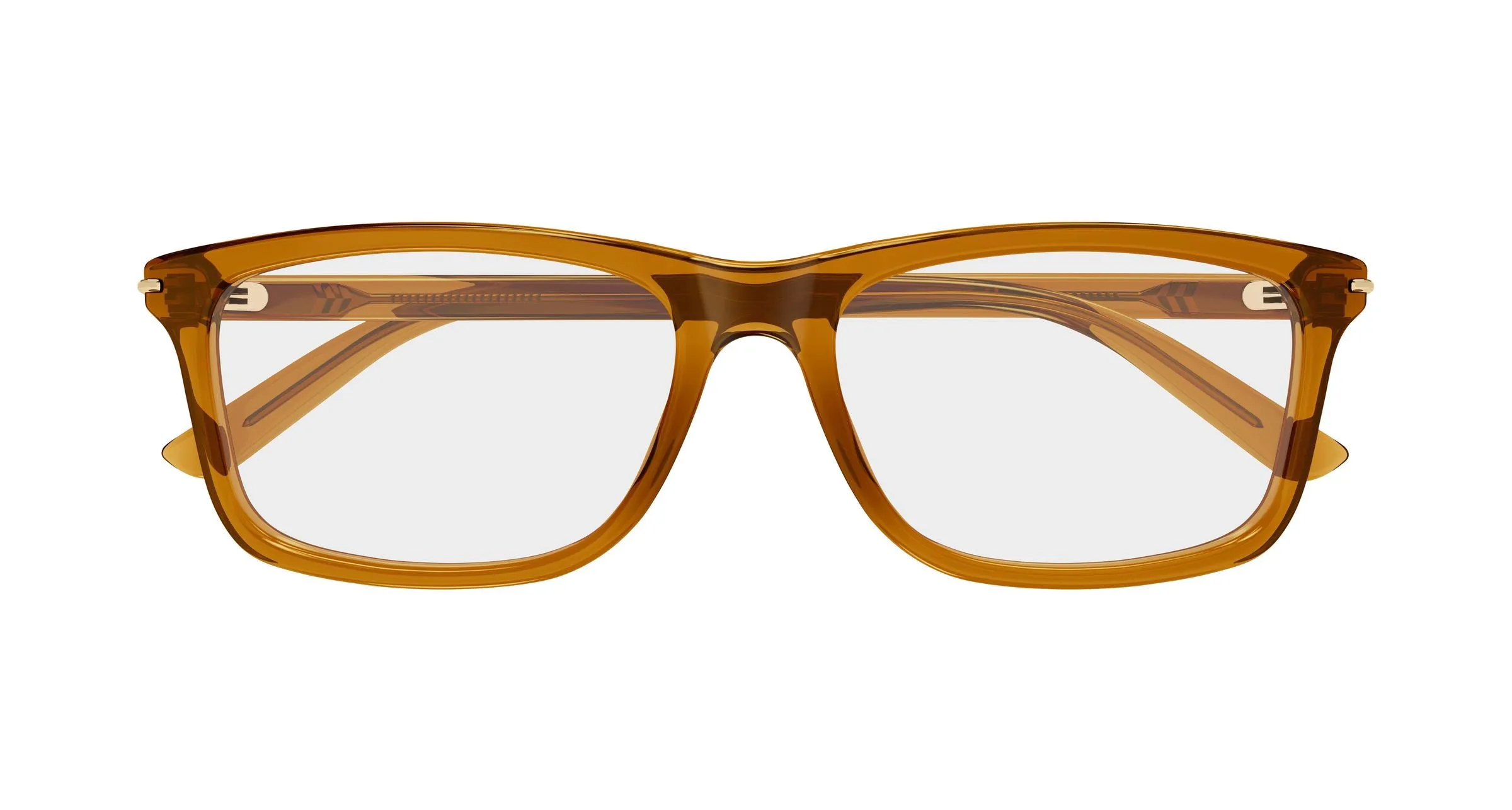 Gucci GG1447O 009 Montature da vista Acetato Marrone Trasparente Squadrata - immagine 2