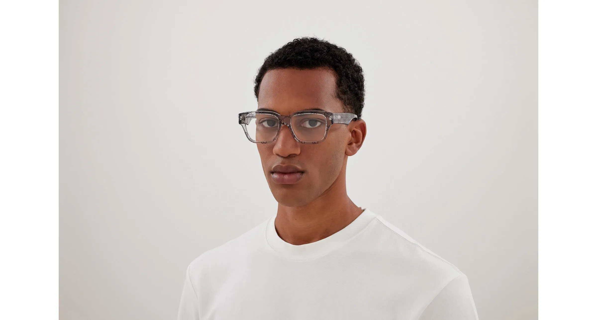 Gucci GG1428O 011 Montature da vista Acetato Grigio Trasparente Squadrata - immagine 4