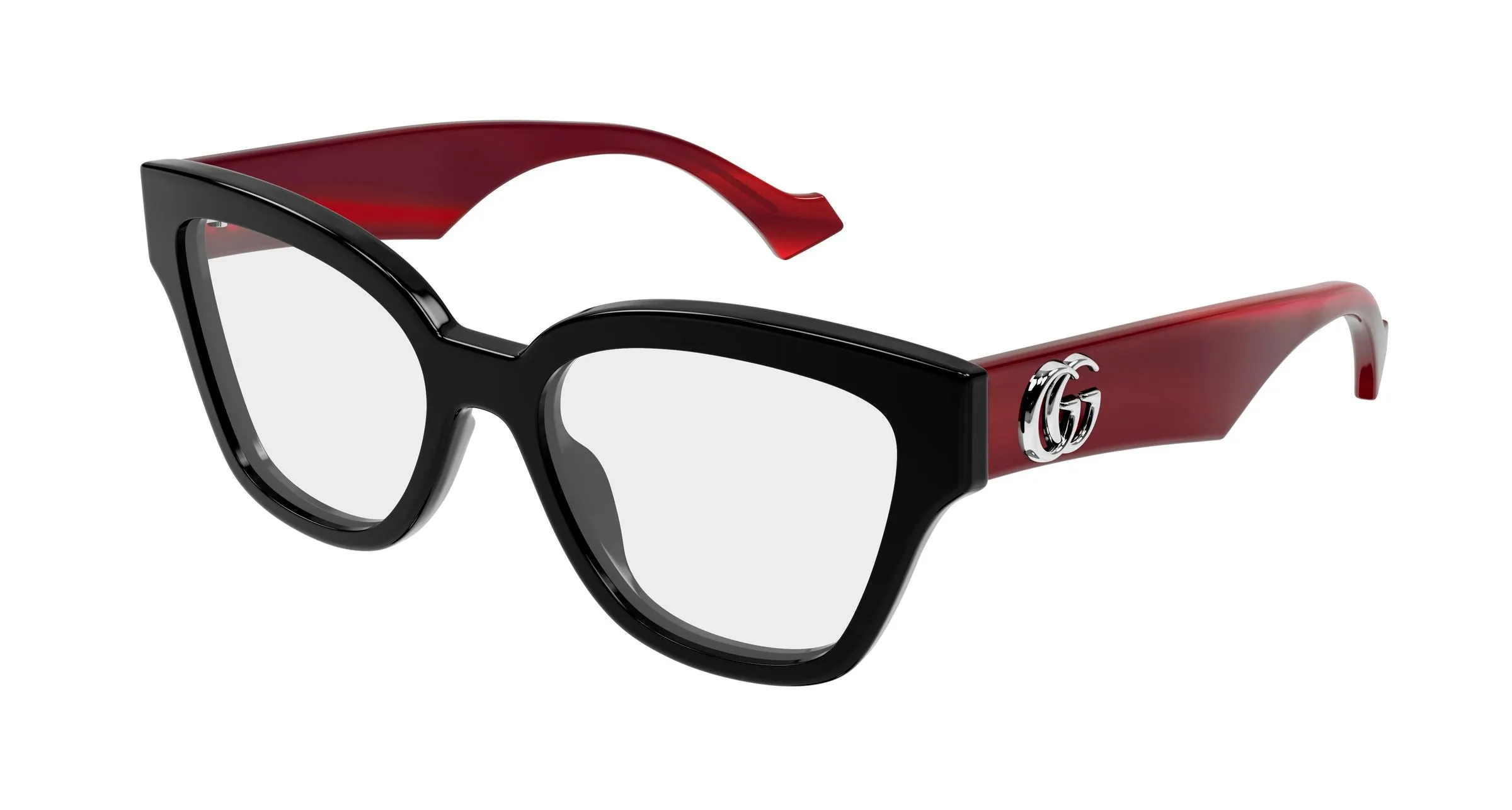 Gucci GG1424O 013 Montature da vista Acetato Nero Trasparente Rotonda - immagine 1