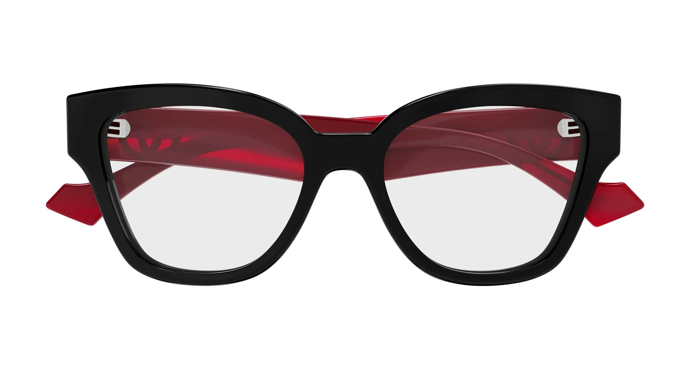 Gucci GG1424O 013 Montature da vista Acetato Nero Trasparente Rotonda - immagine 2