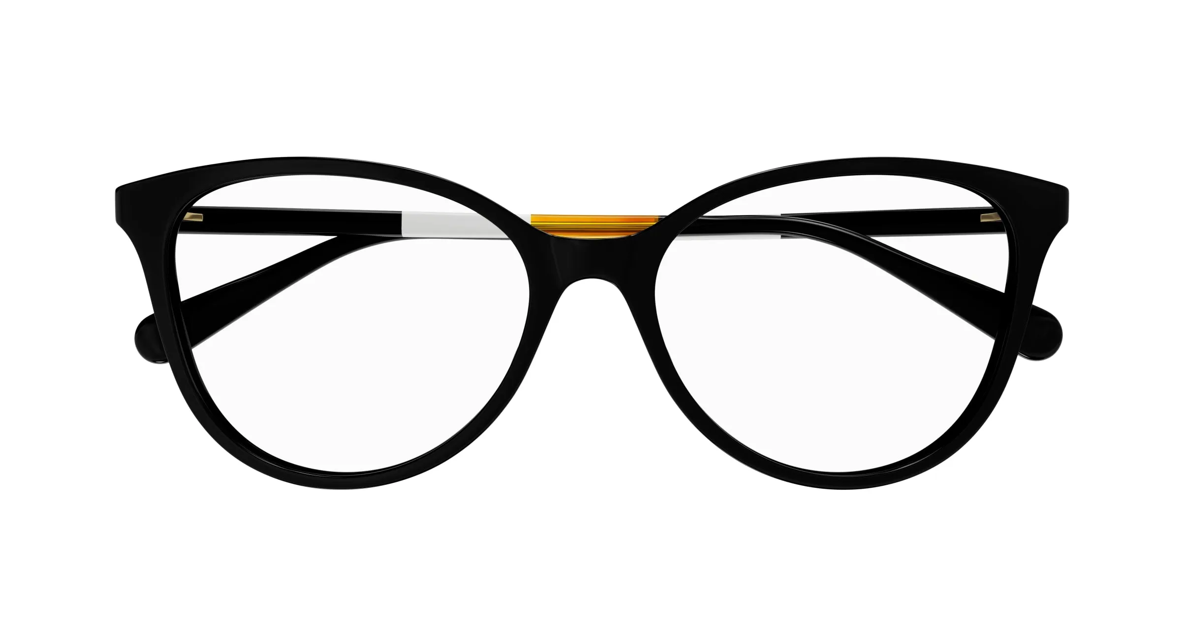 Gucci GG1359O 007 Montature da vista Acetato Nero Trasparente Cat Eye - immagine 2