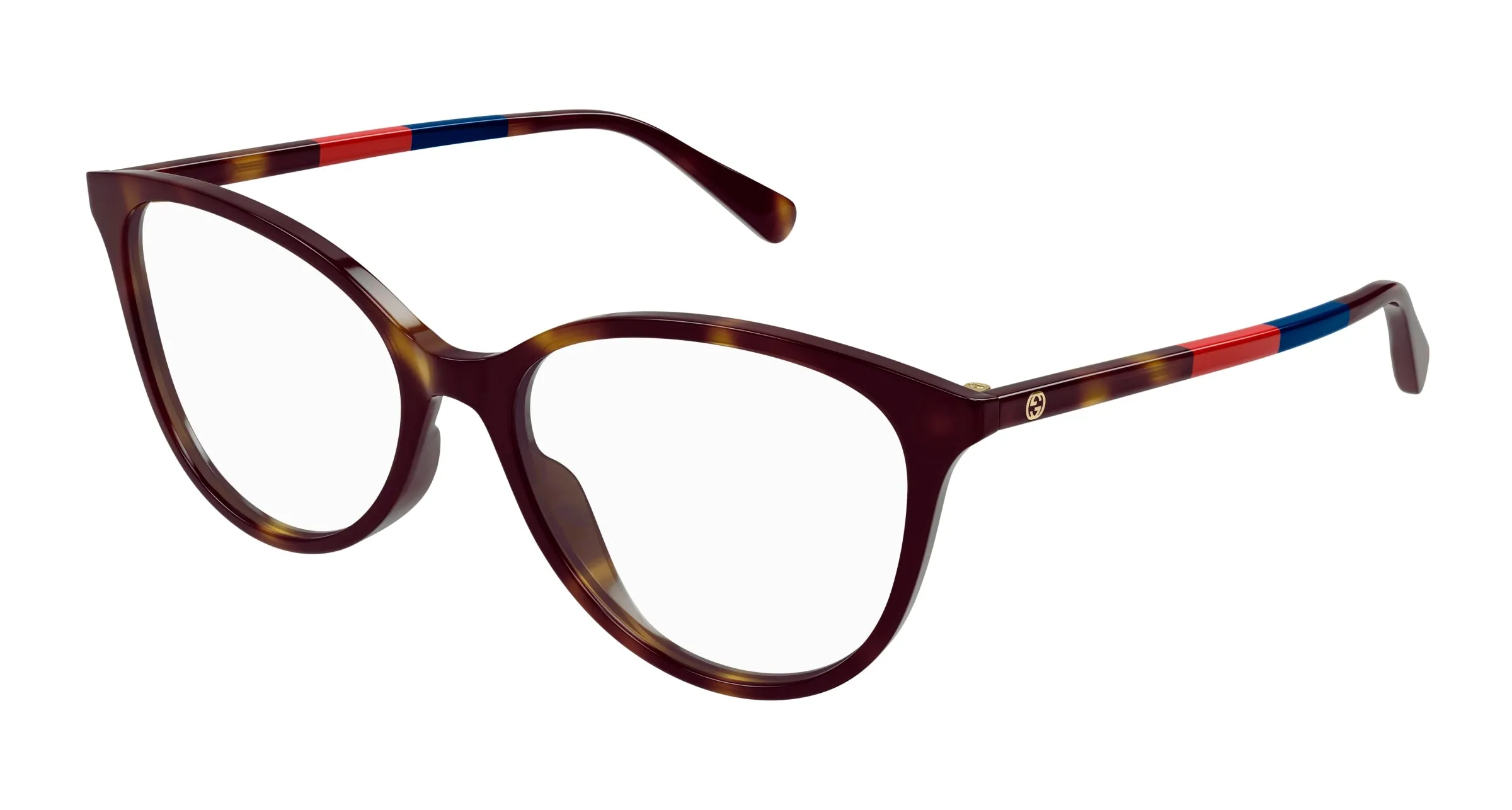 Gucci GG1359O 006 Montature da vista Acetato Havana Trasparente Cat Eye - immagine 1