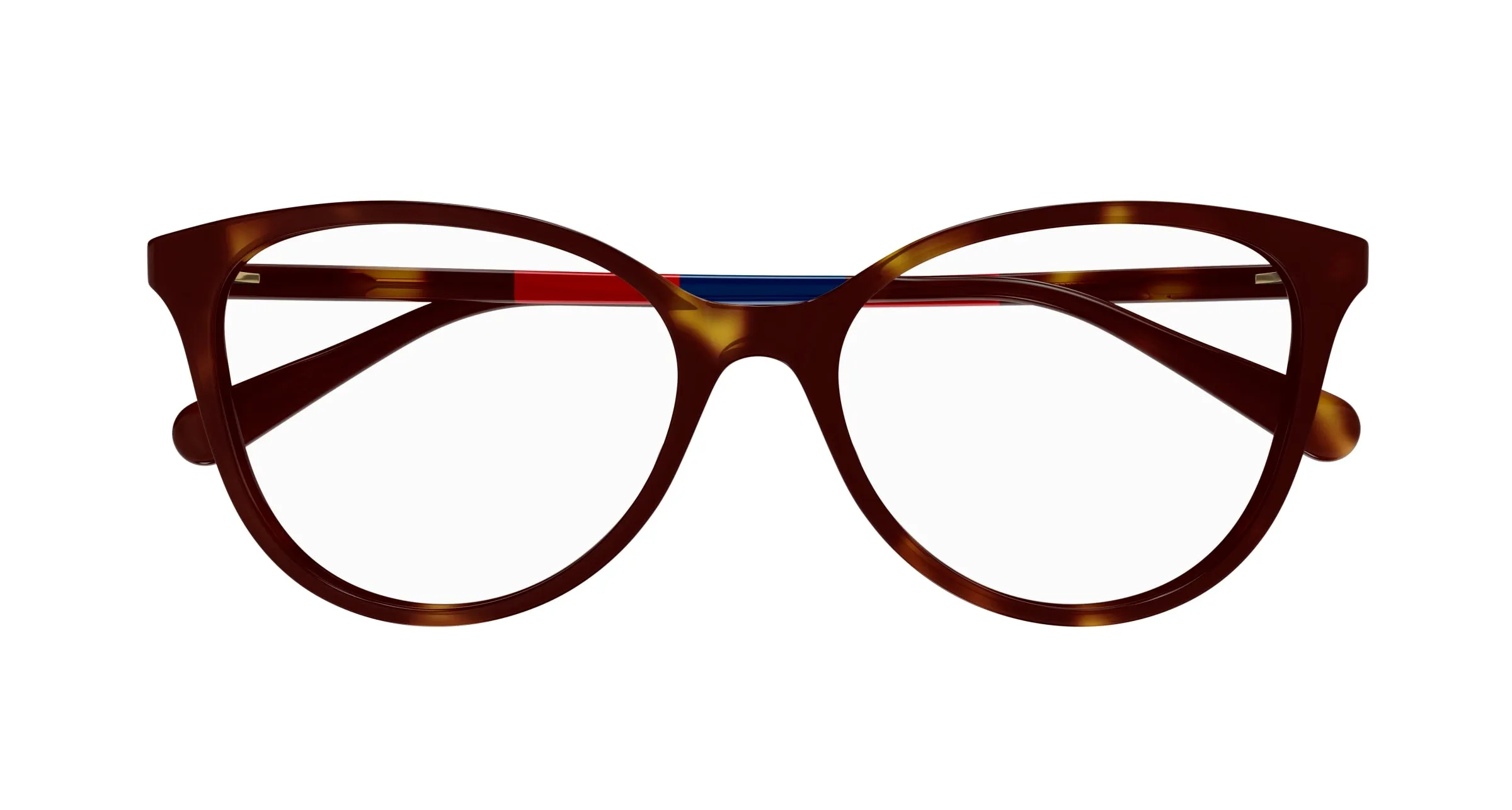 Gucci GG1359O 006 Montature da vista Acetato Havana Trasparente Cat Eye - immagine 2