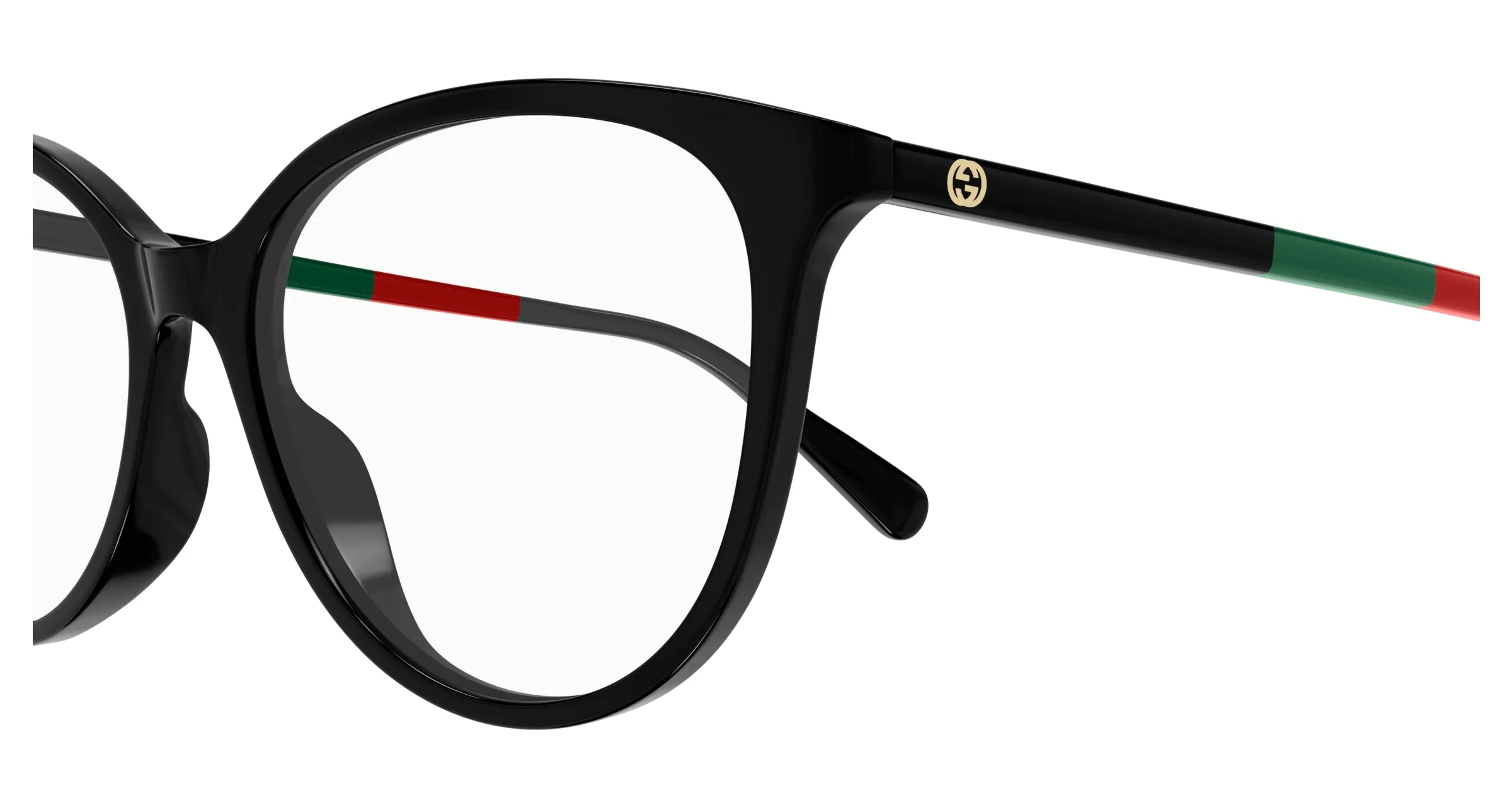 Gucci GG1359O 005 Montature da vista Acetato Nero Trasparente Cat Eye - immagine 3