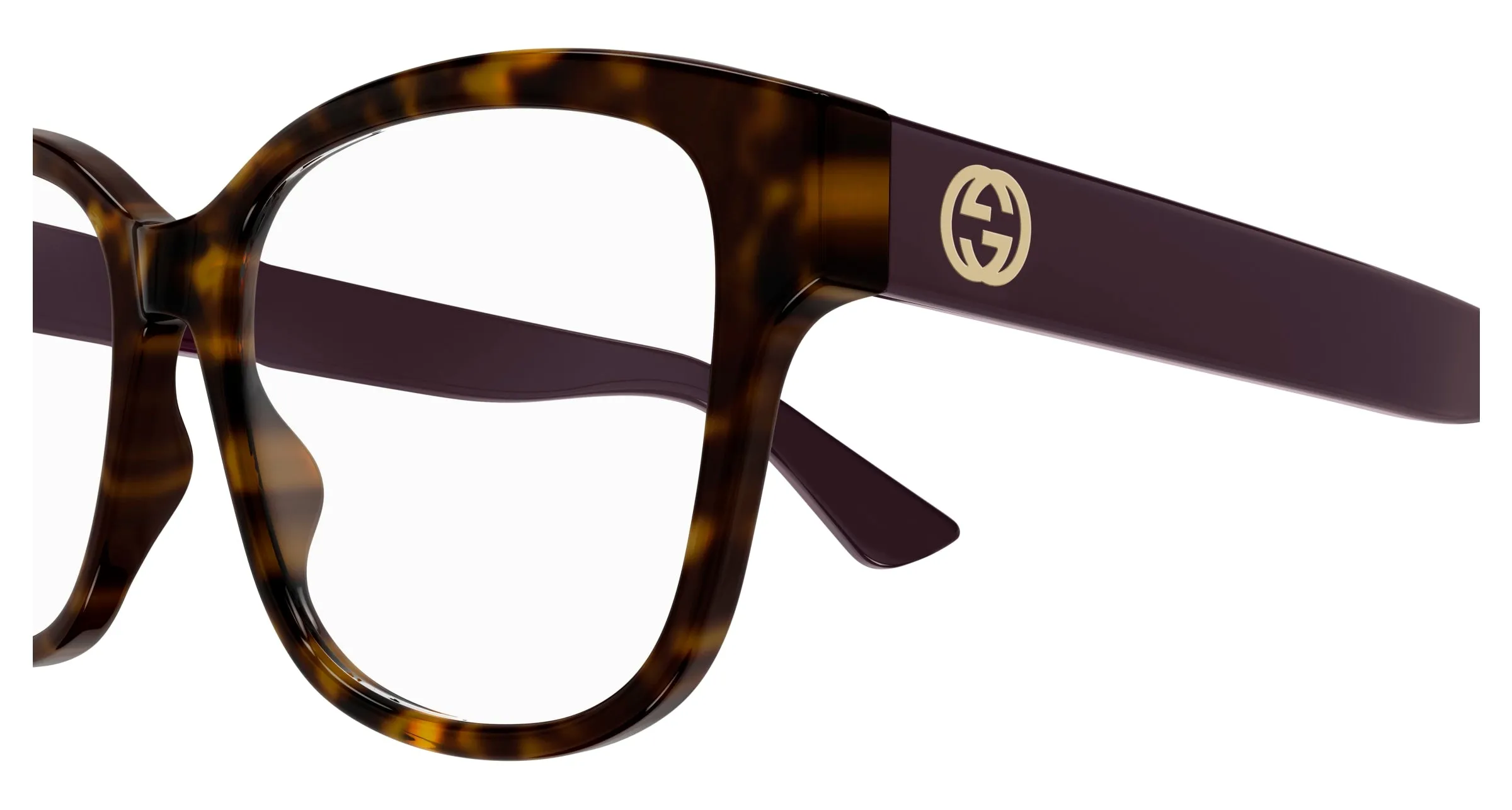 Gucci GG1340O 008 Montature da vista Iniettato Havana Trasparente Squadrata - immagine 3