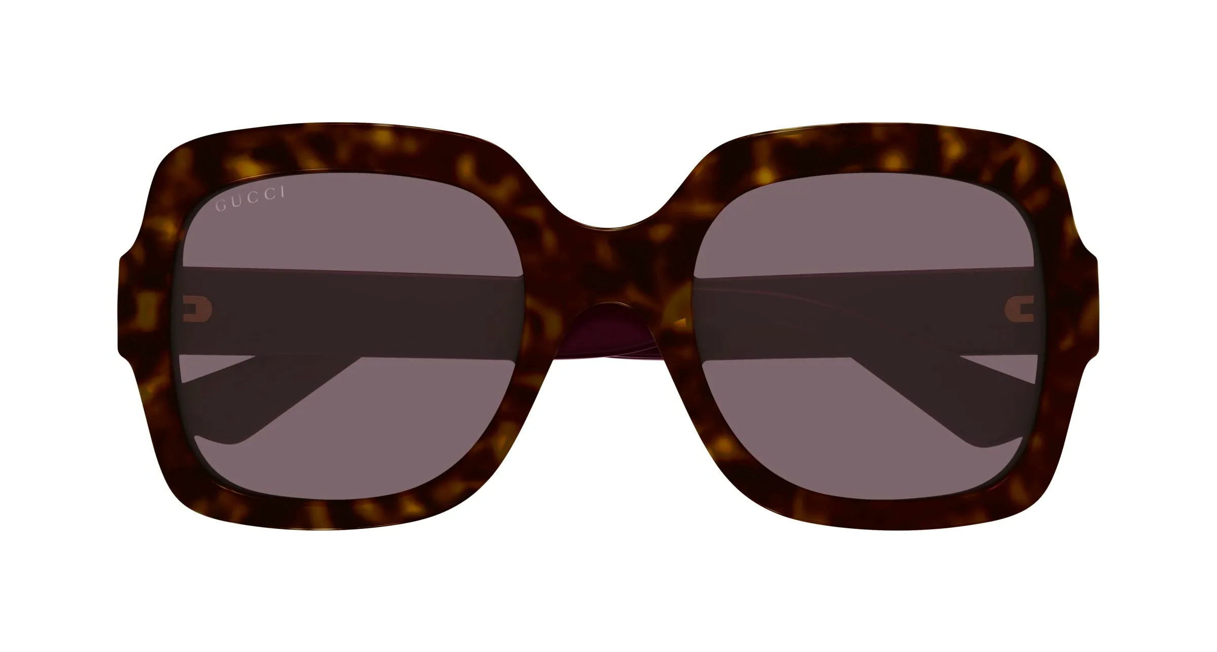 Gucci GG1337S 009 Occhiali da sole Iniettato Havana Viola Squadrata - immagine 2