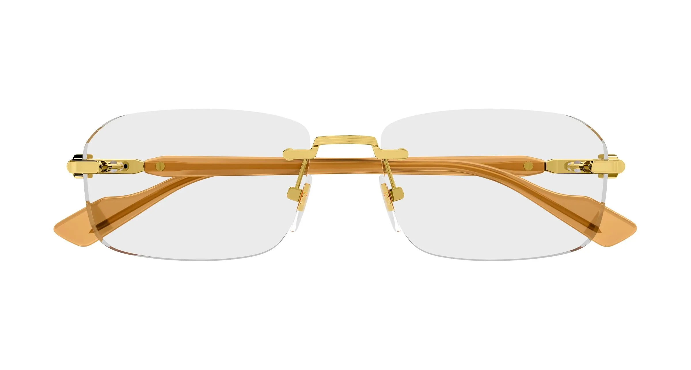 Gucci GG1221O 006 Montature da vista Metallo Oro Trasparente Squadrata - immagine 2