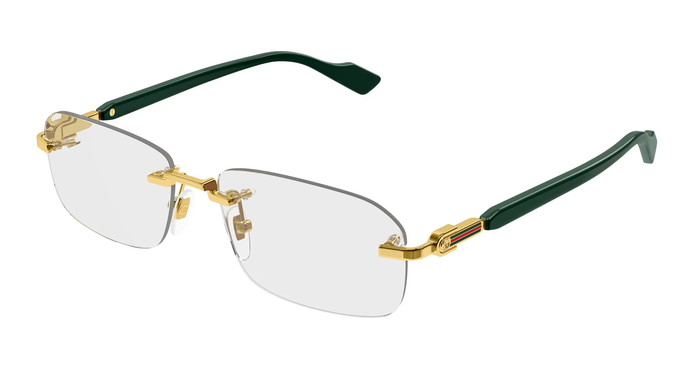 Gucci GG1221O 005 Montature da vista Metallo Oro Trasparente Squadrata - immagine 1
