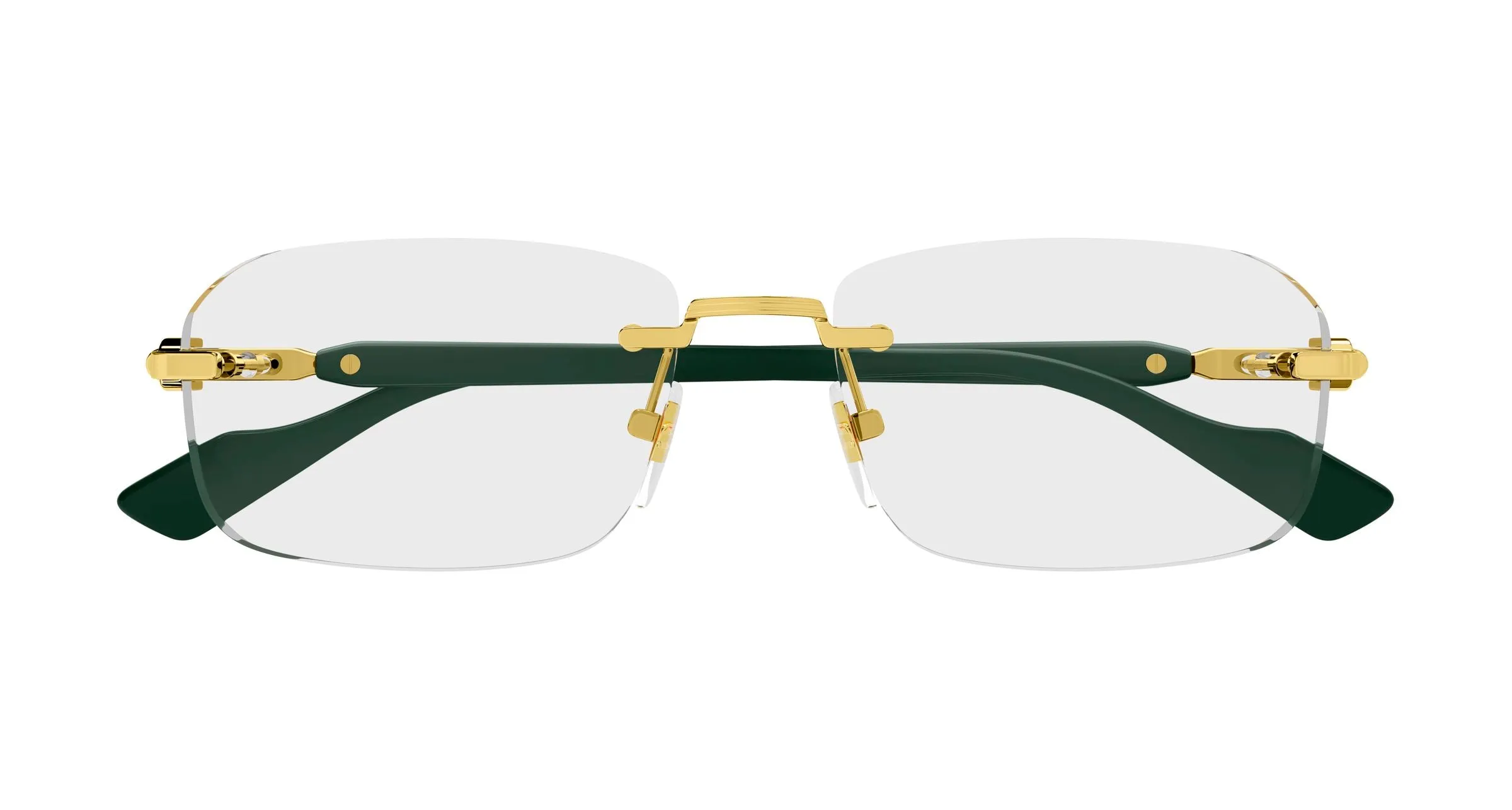Gucci GG1221O 005 Montature da vista Metallo Oro Trasparente Squadrata - immagine 2