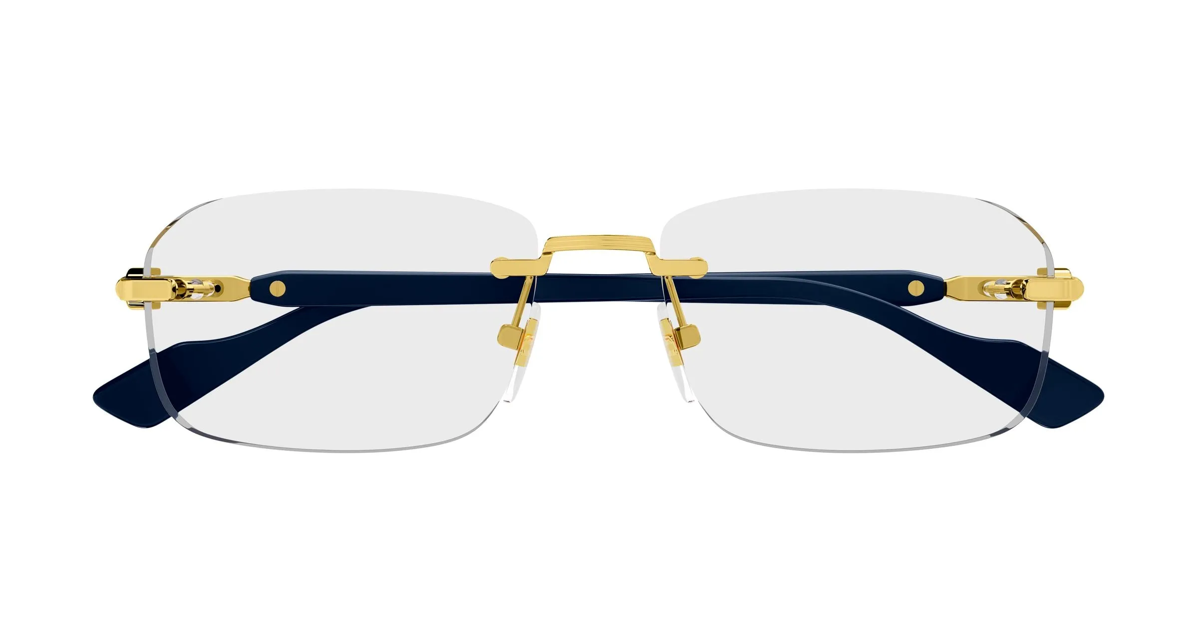 Gucci GG1221O 004 Montature da vista Metallo Oro Trasparente Squadrata - immagine 2