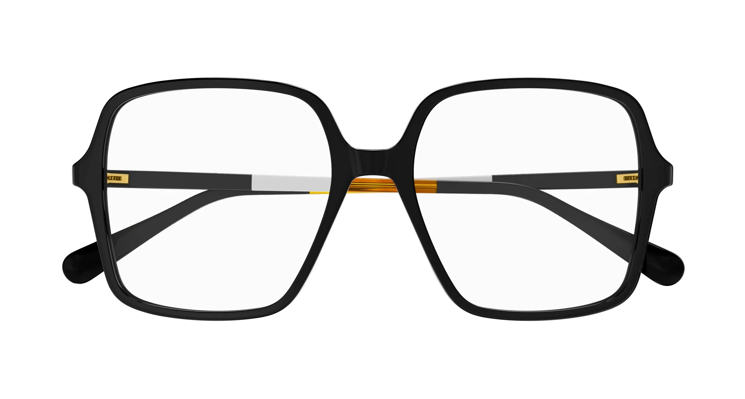 Gucci GG1003O 010 Montature da vista Acetato Nero Trasparente Squadrata - immagine 2