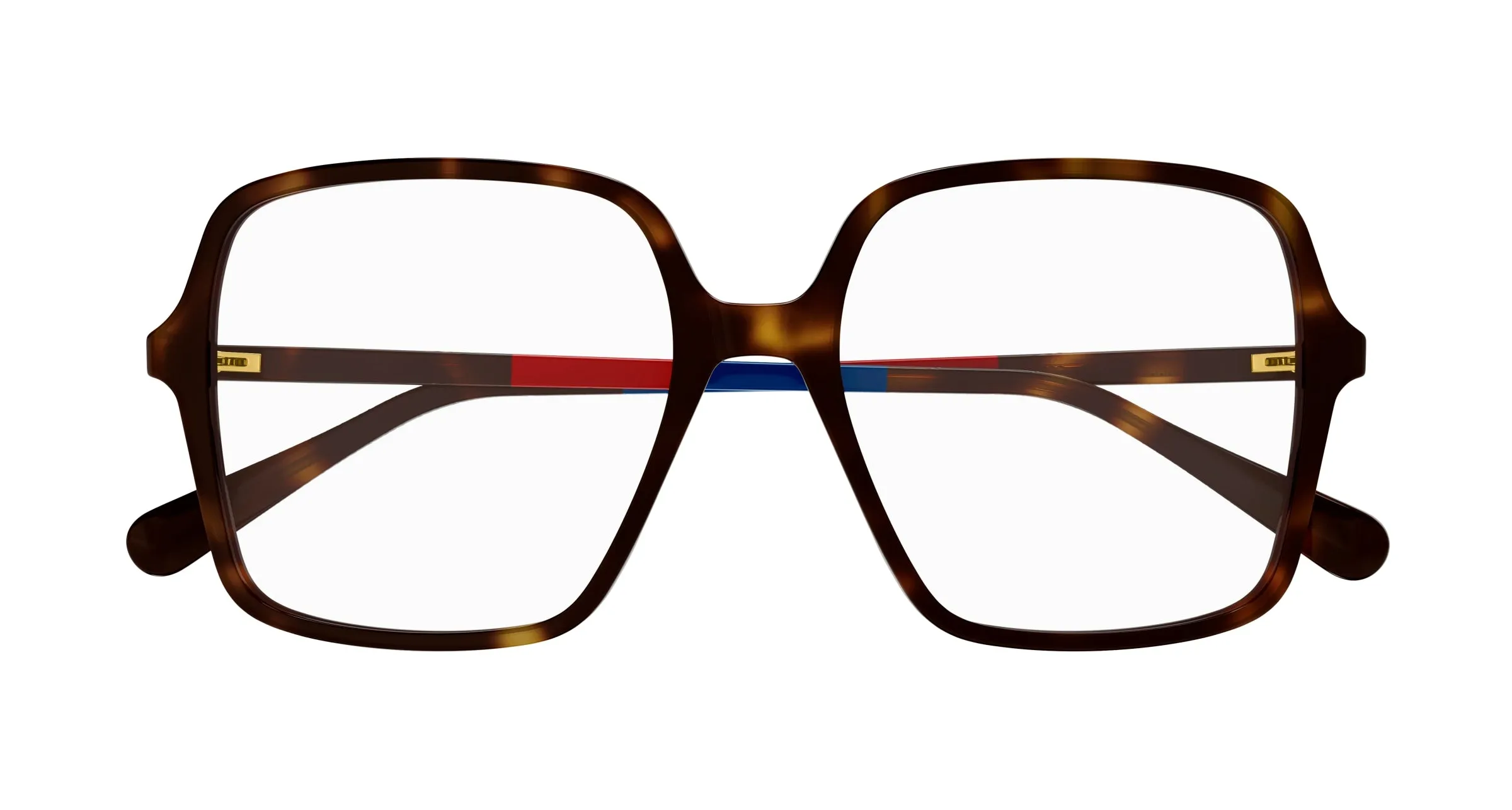 Gucci GG1003O 009 Montature da vista Acetato Havana Trasparente Squadrata - immagine 2