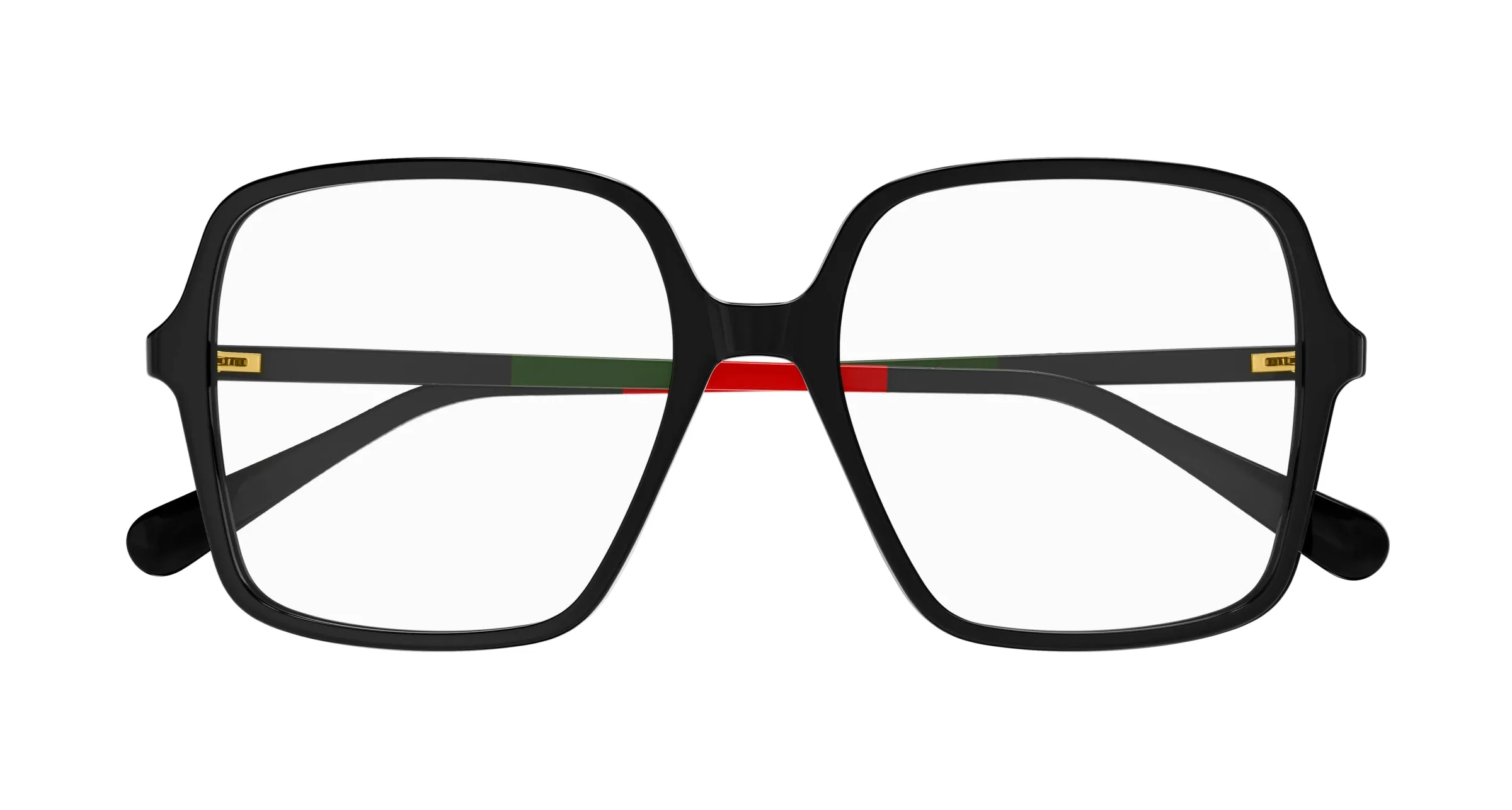 Gucci GG1003O 008 Montature da vista Acetato Nero Trasparente Squadrata - immagine 2