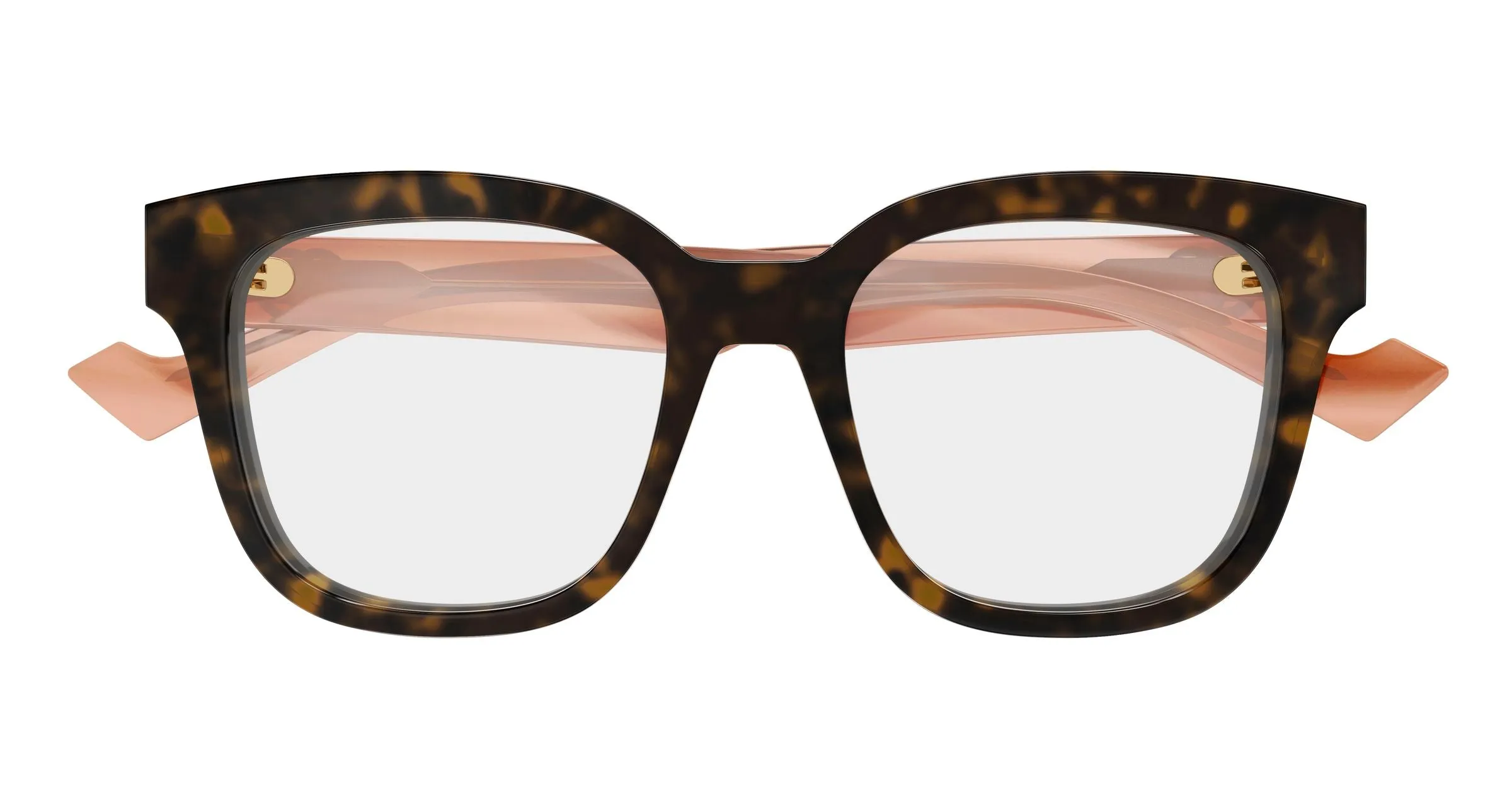 Gucci GG0958O 014 Montature da vista Acetato Havana Trasparente Squadrata - immagine 2