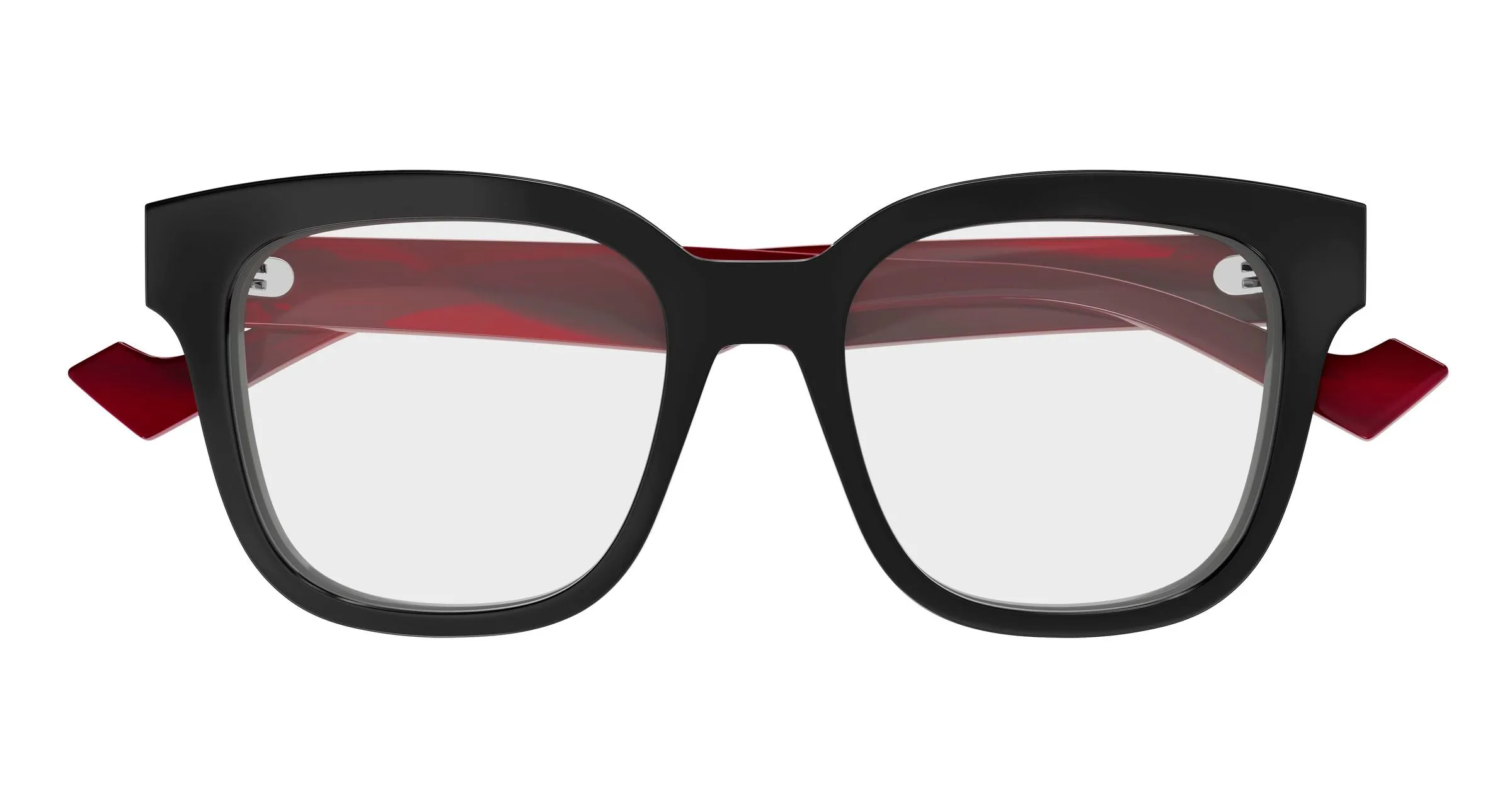 Gucci GG0958O 013 Montature da vista Acetato Nero Trasparente Squadrata - immagine 2