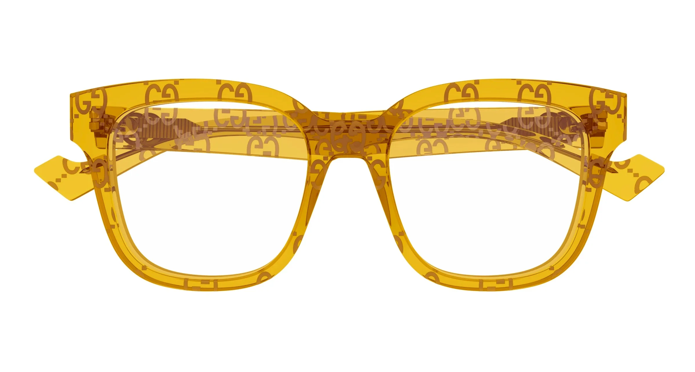 Gucci GG0958O 012 Montature da vista Acetato Giallo Trasparente Squadrata - immagine 2