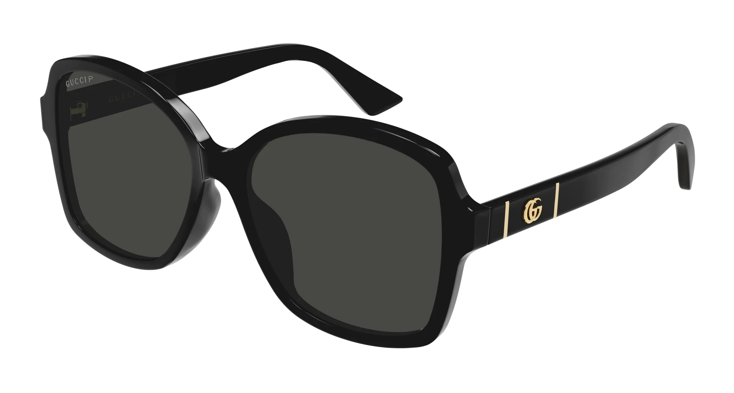 Gucci GG0765SA 005 Occhiali da sole Iniettato Nero Grigio Squadrata - immagine 1
