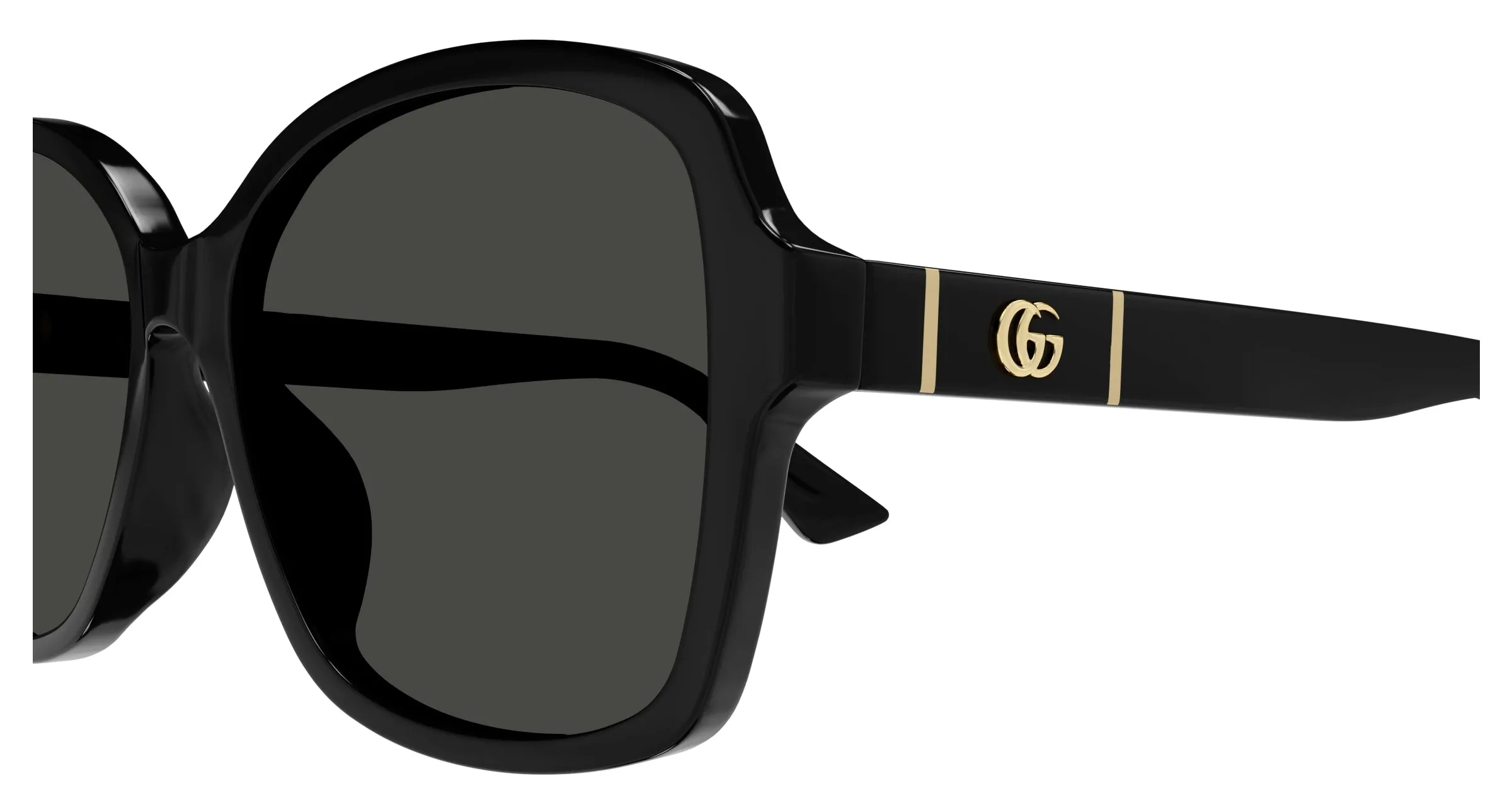 Gucci GG0765SA 005 Occhiali da sole Iniettato Nero Grigio Squadrata - immagine 3