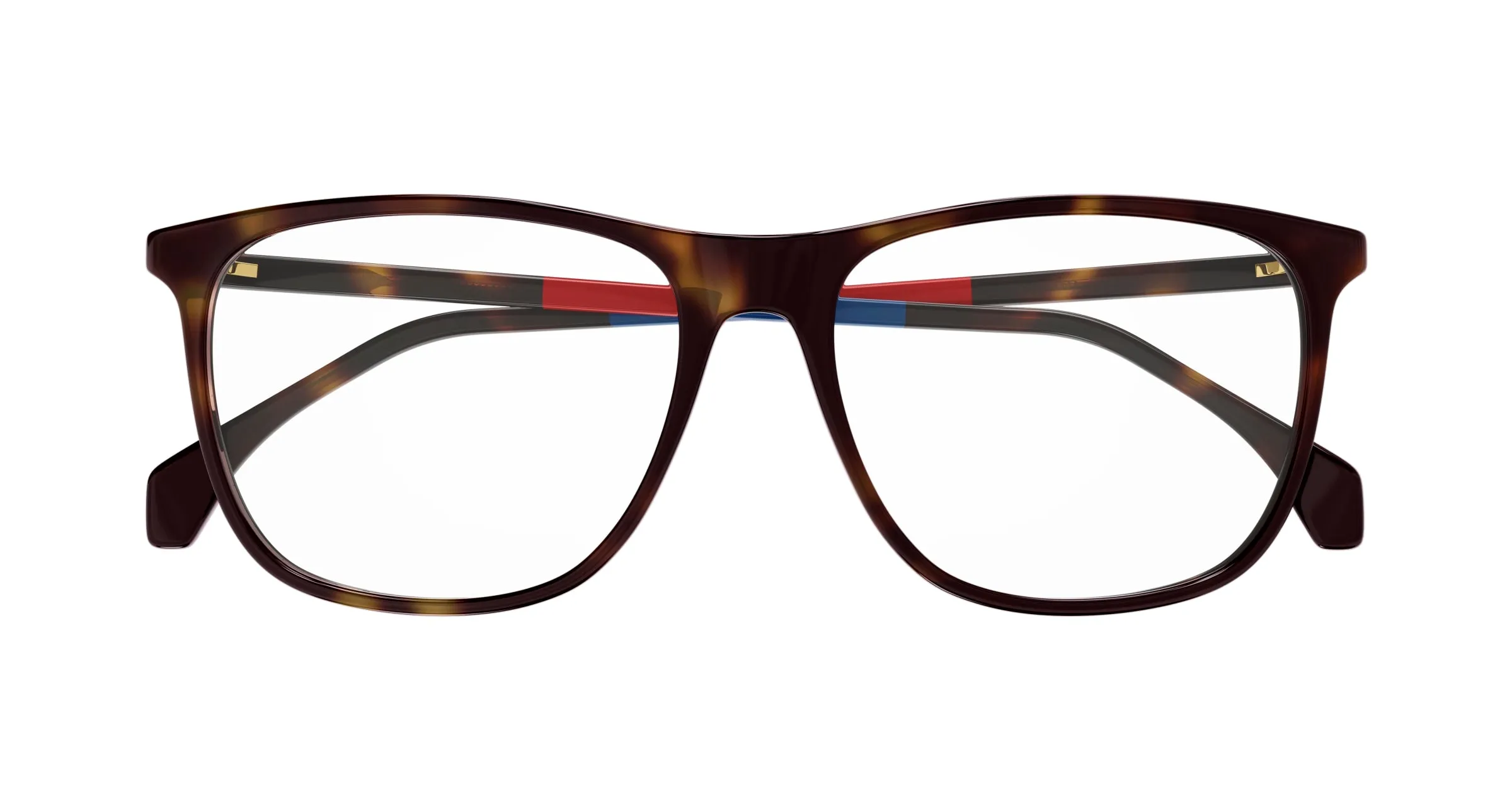 Gucci GG0554O 010 Montature da vista Acetato Havana Trasparente Squadrata - immagine 2