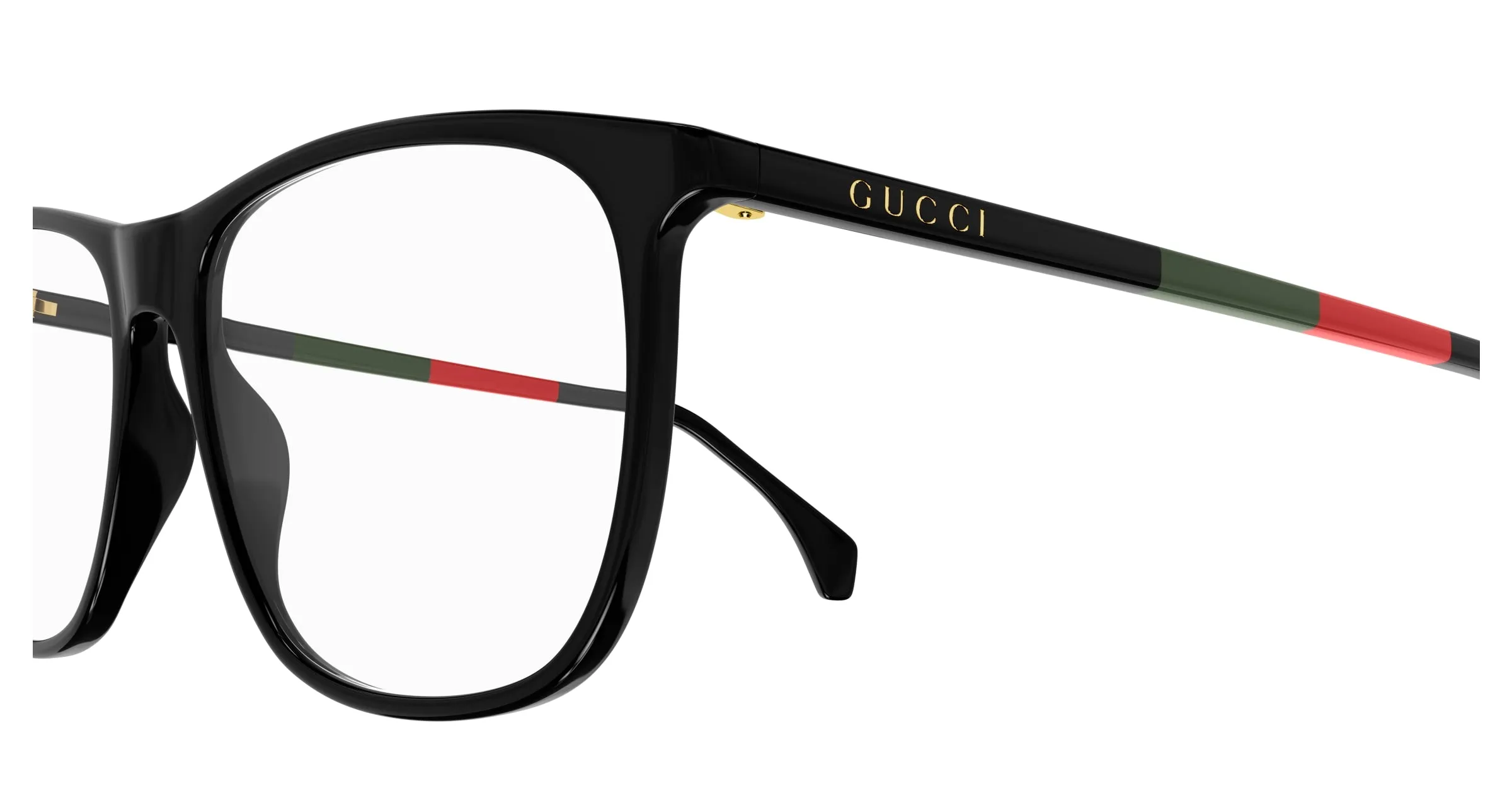 Gucci GG0554O 009 Montature da vista Acetato Nero Trasparente Squadrata - immagine 3