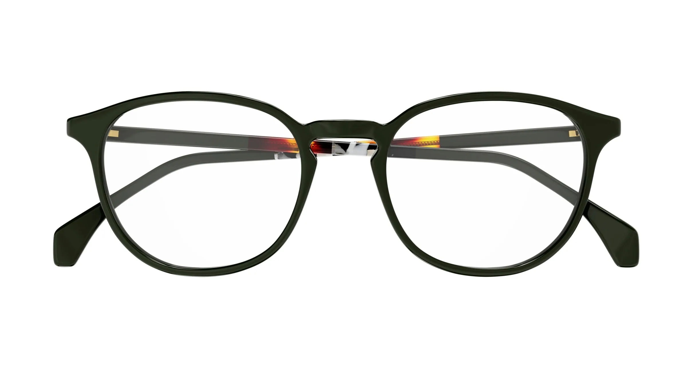 Gucci GG0551O 023 Montature da vista Acetato Verde Trasparente Rotonda - immagine 2