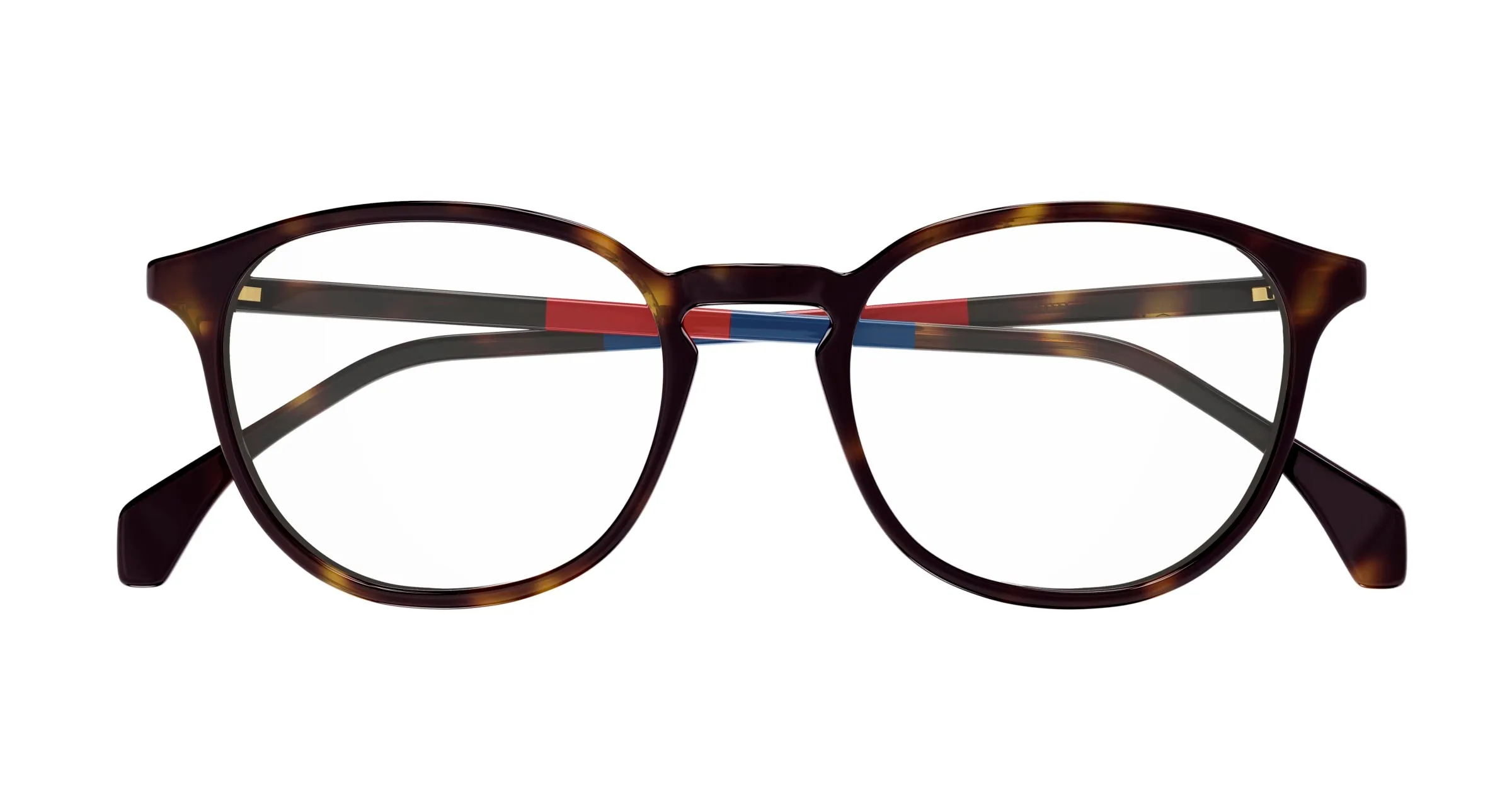 Gucci GG0551O 022 Montature da vista Acetato Havana Trasparente Rotonda - immagine 2
