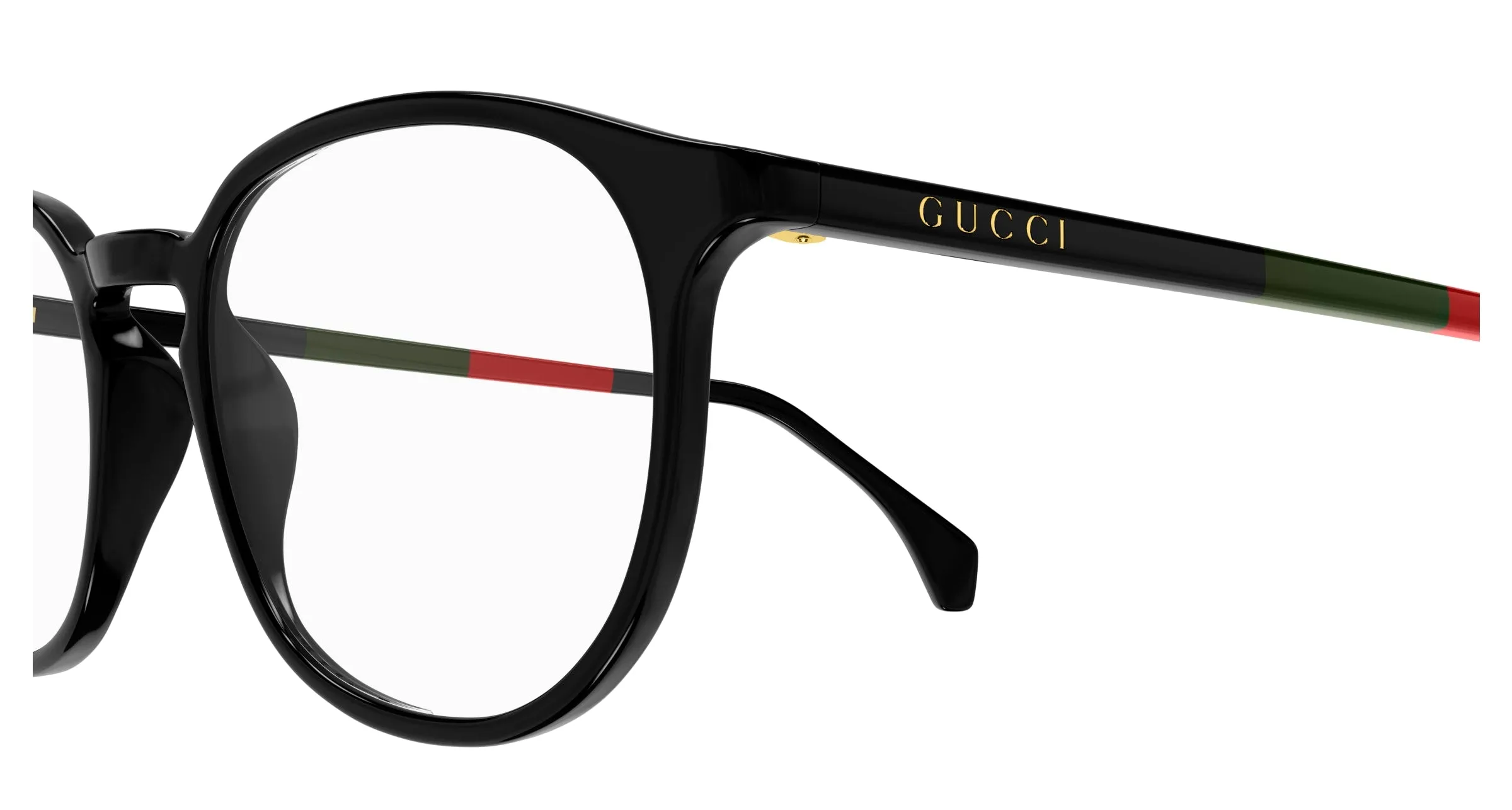 Gucci GG0551O 021 Montature da vista Acetato Nero Trasparente Rotonda - immagine 3