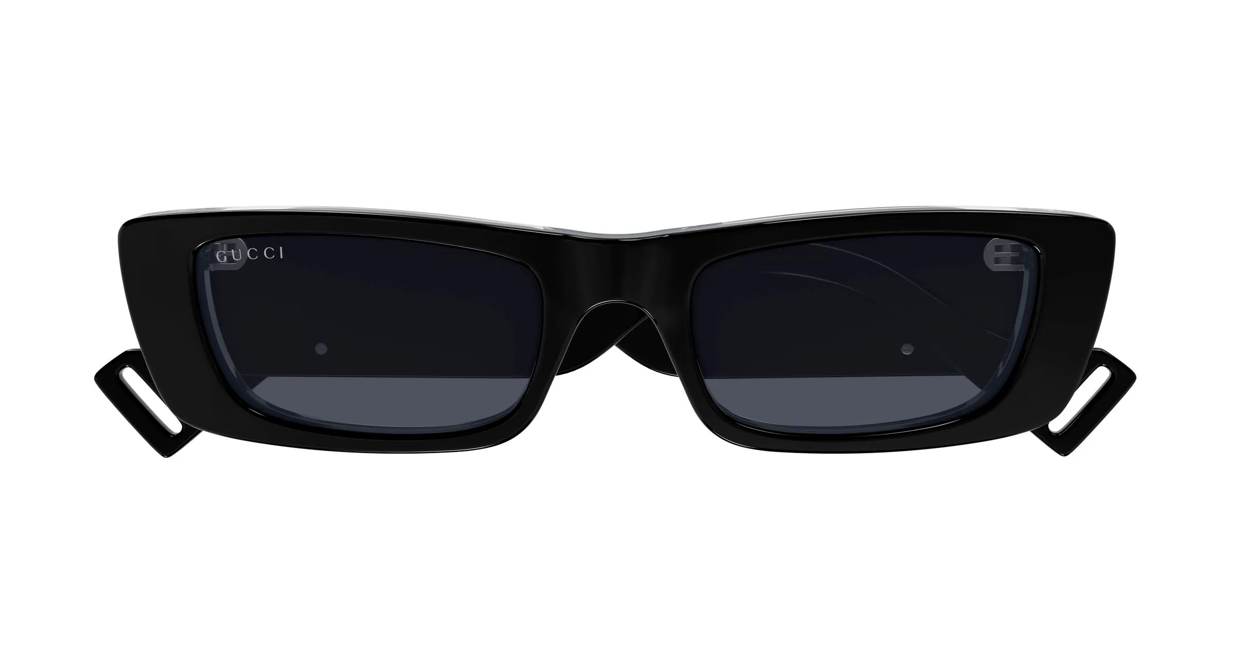 Gucci GG0516S 018 Occhiali da sole Acetato Nero Grigio Squadrata - immagine 2
