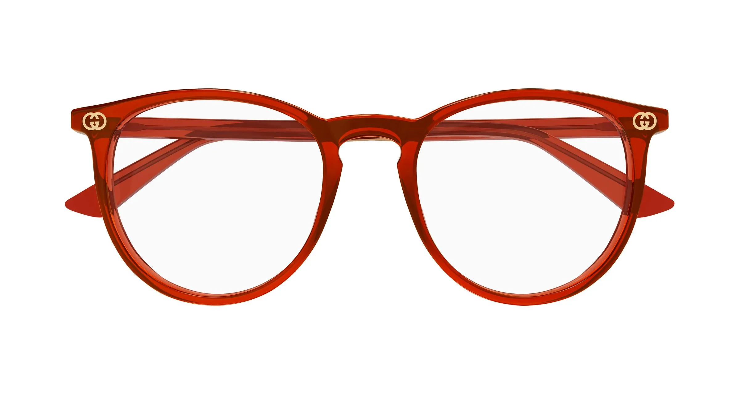 Gucci GG0027O 013 Montature da vista Acetato Bordeaux Trasparente Rotonda - immagine 2