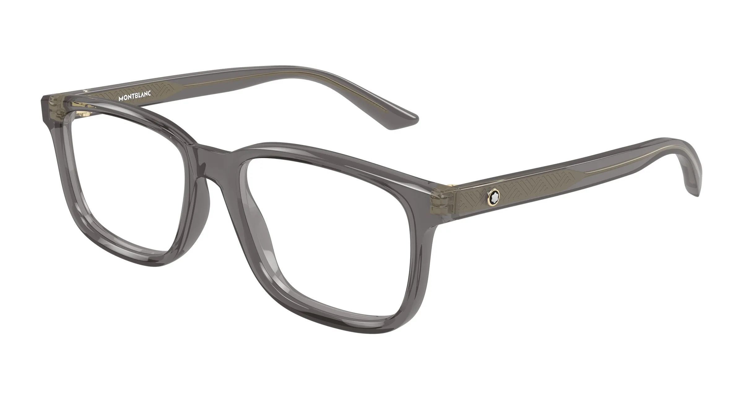 Montblanc MB0452O 004 Montature da vista Acetato Grigio Trasparente Squadrata - immagine 1