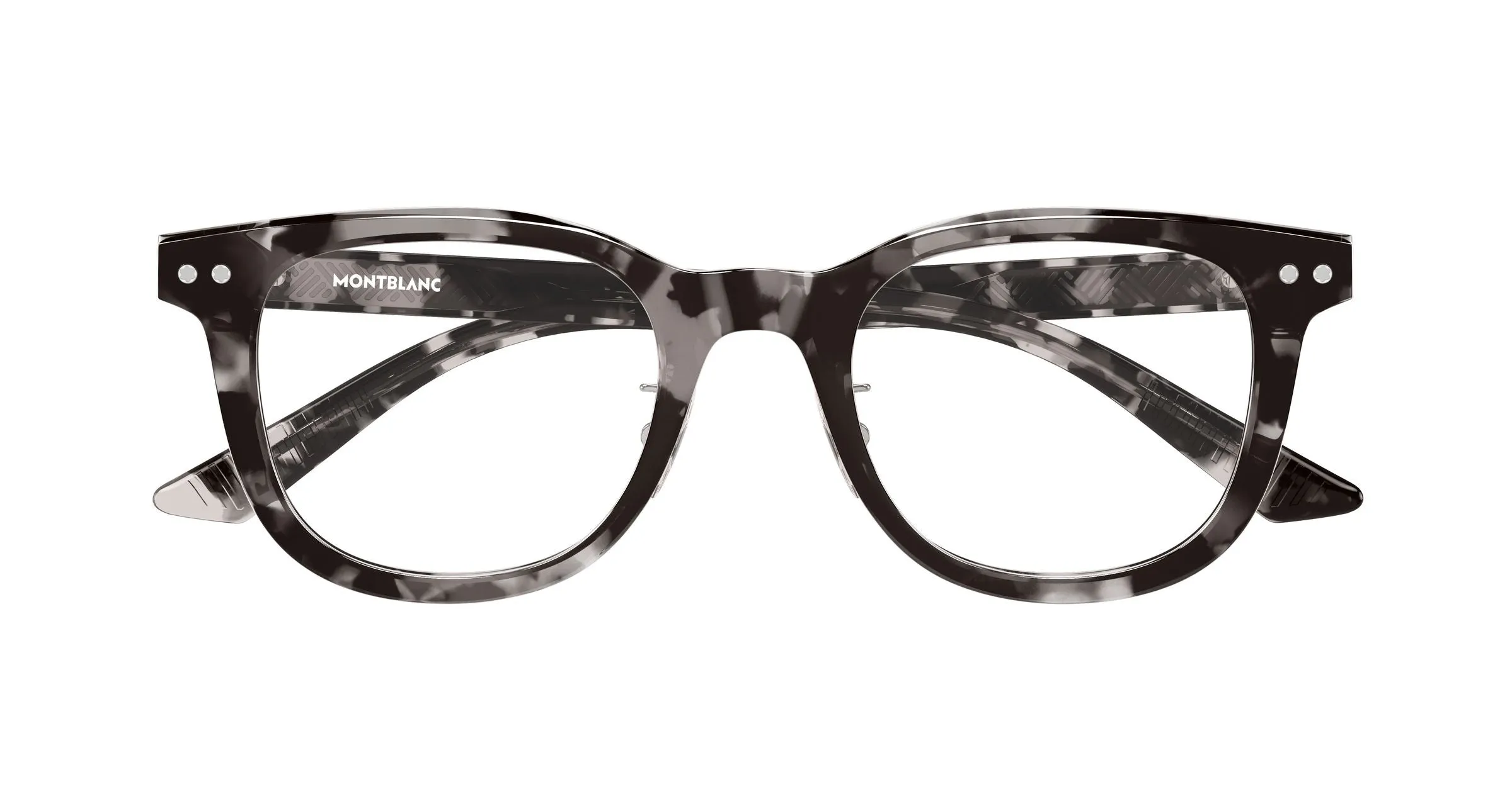 Montblanc MB0450OJ 006 Montature da vista Acetato Nero Trasparente Rotonda - immagine 2