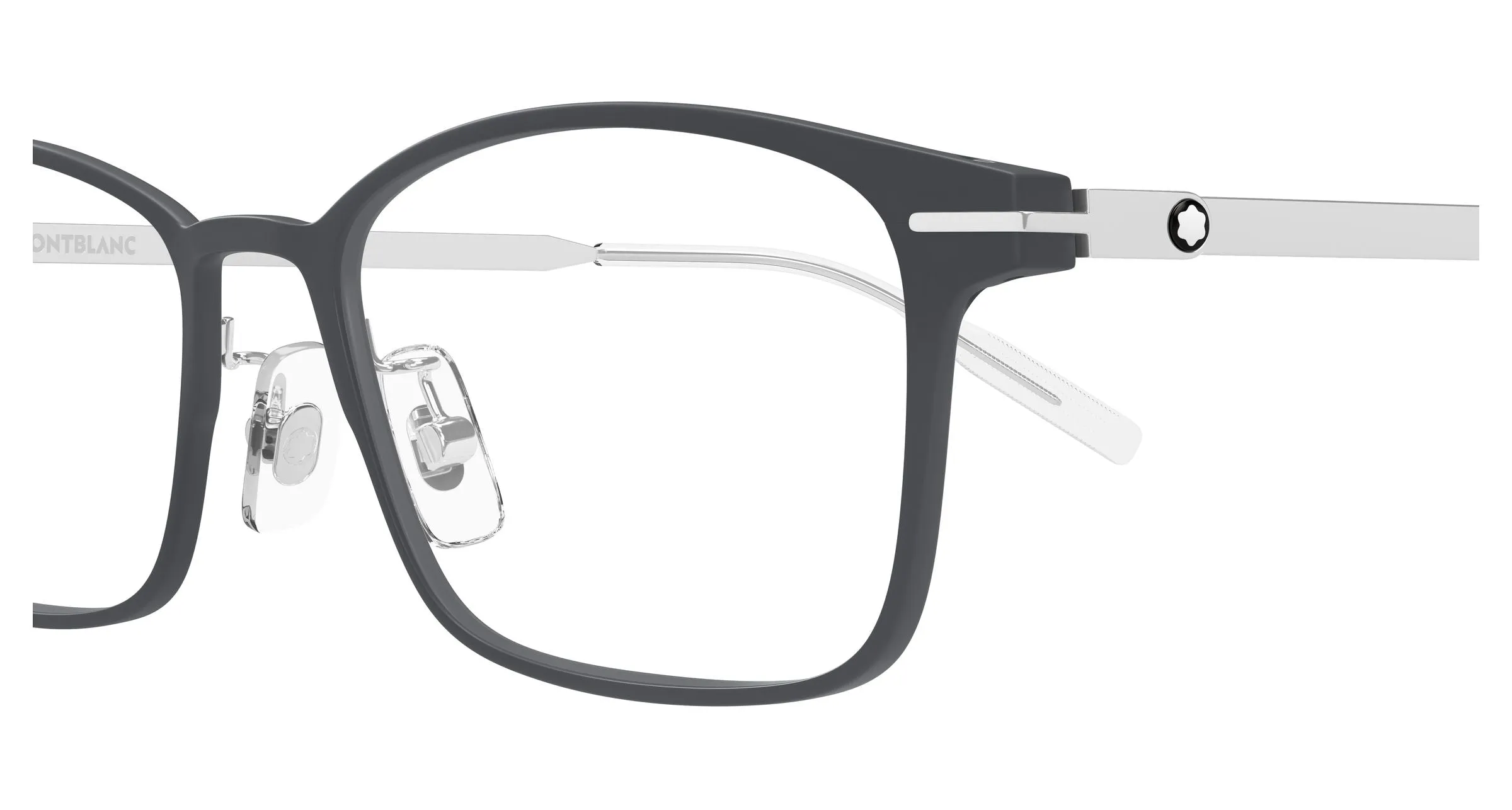 Montblanc MB0449OJ 004 Montature da vista Grigio Trasparente Squadrata - immagine 3