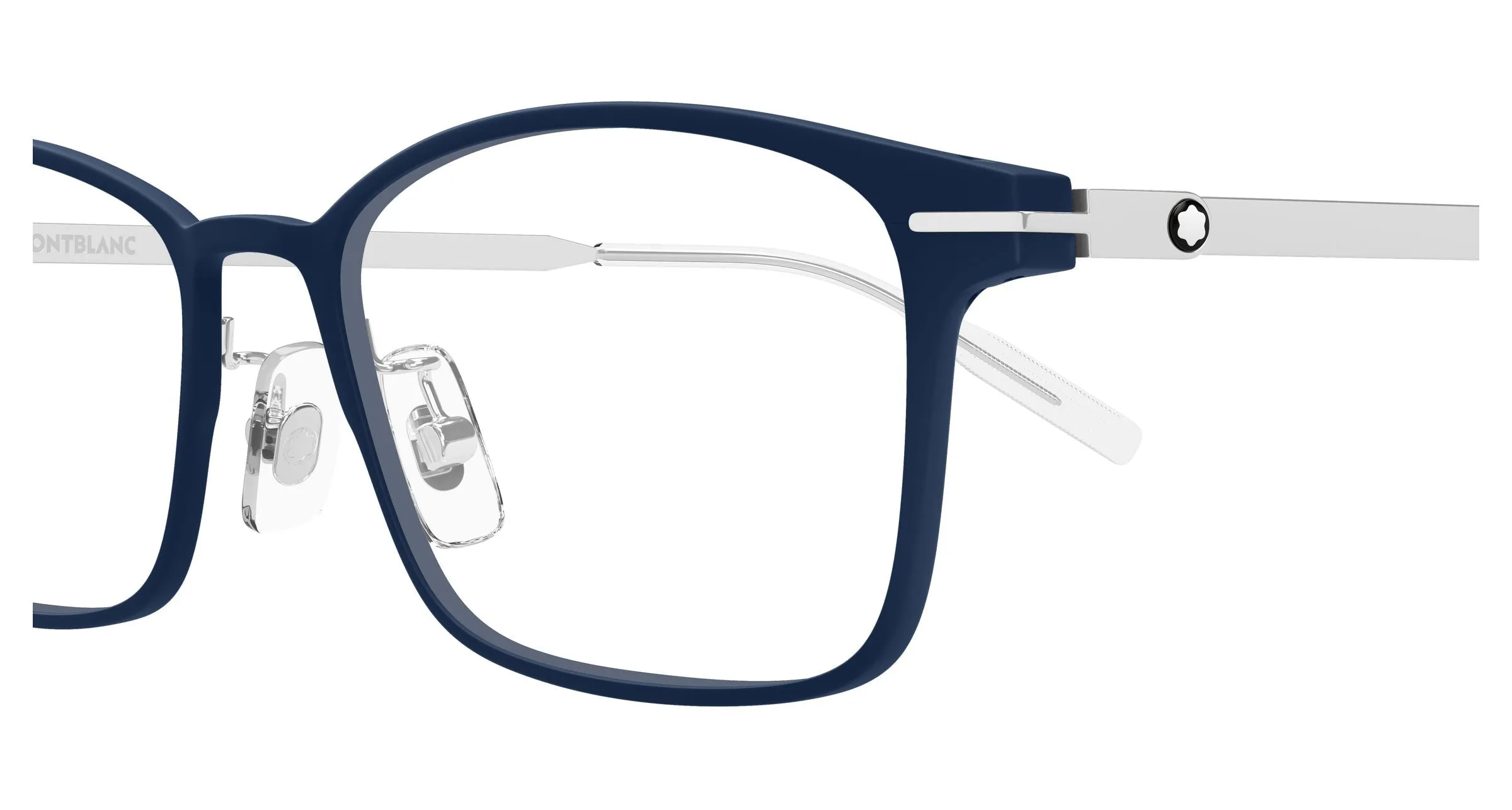 Montblanc MB0449OJ 003 Montature da vista Blu Trasparente Squadrata - immagine 3