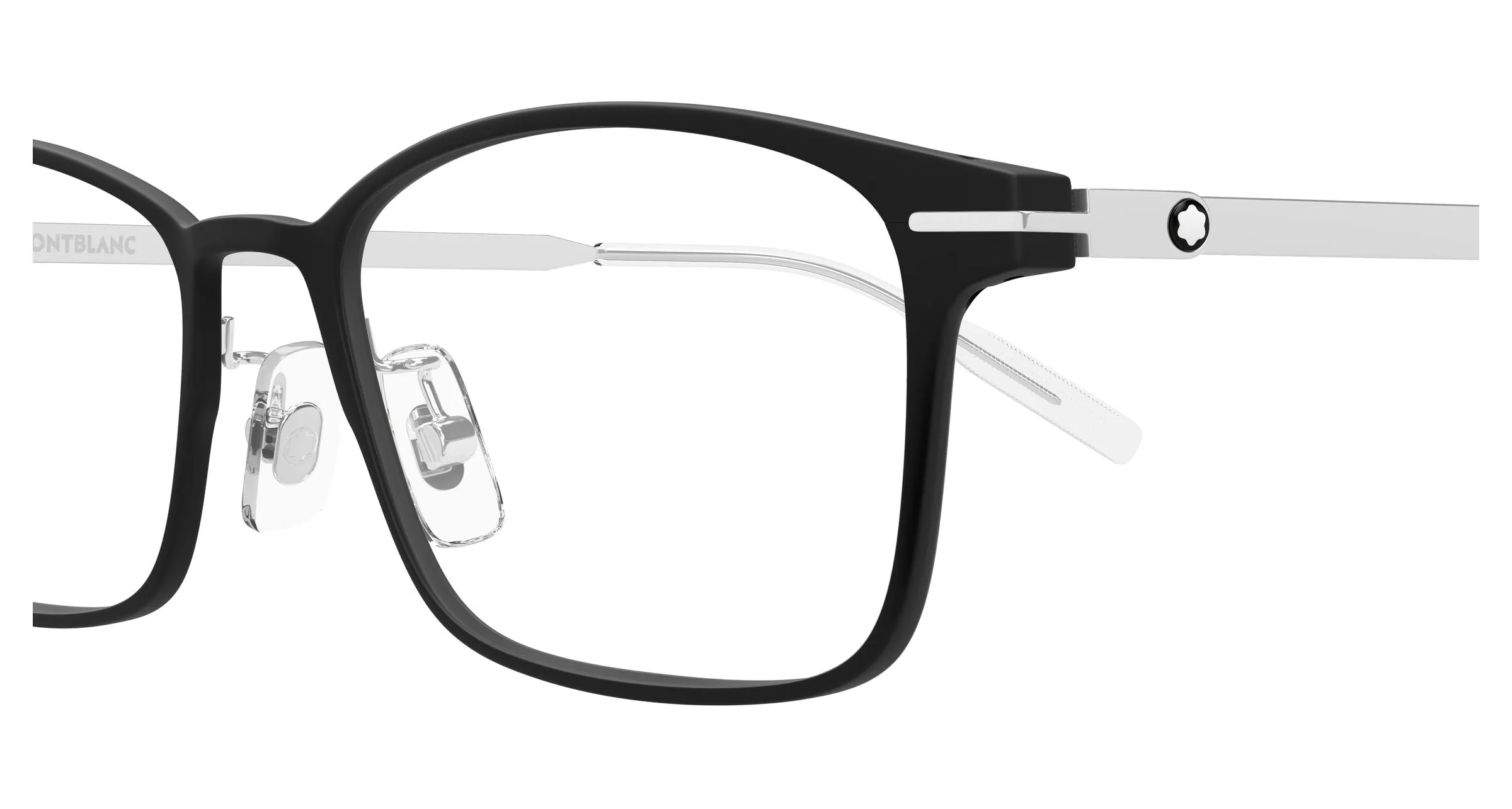 Montblanc MB0449OJ 002 Montature da vista Nero Trasparente Squadrata - immagine 3