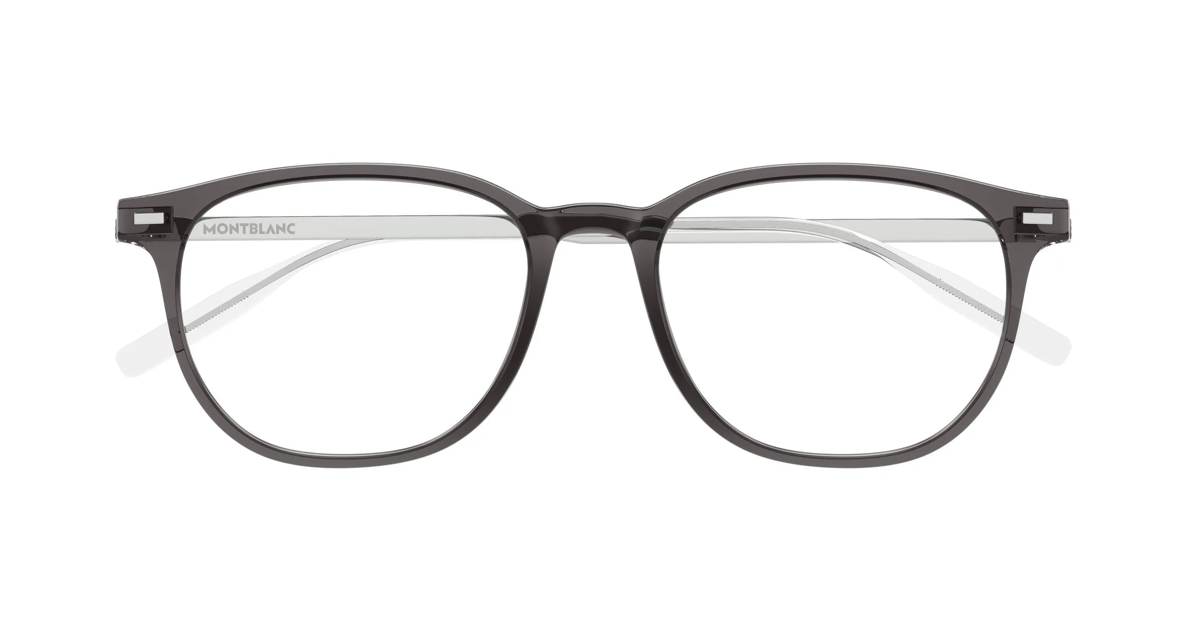 Montblanc MB0448OA 005 Montature da vista Iniettato Grigio Trasparente Rotonda - immagine 2